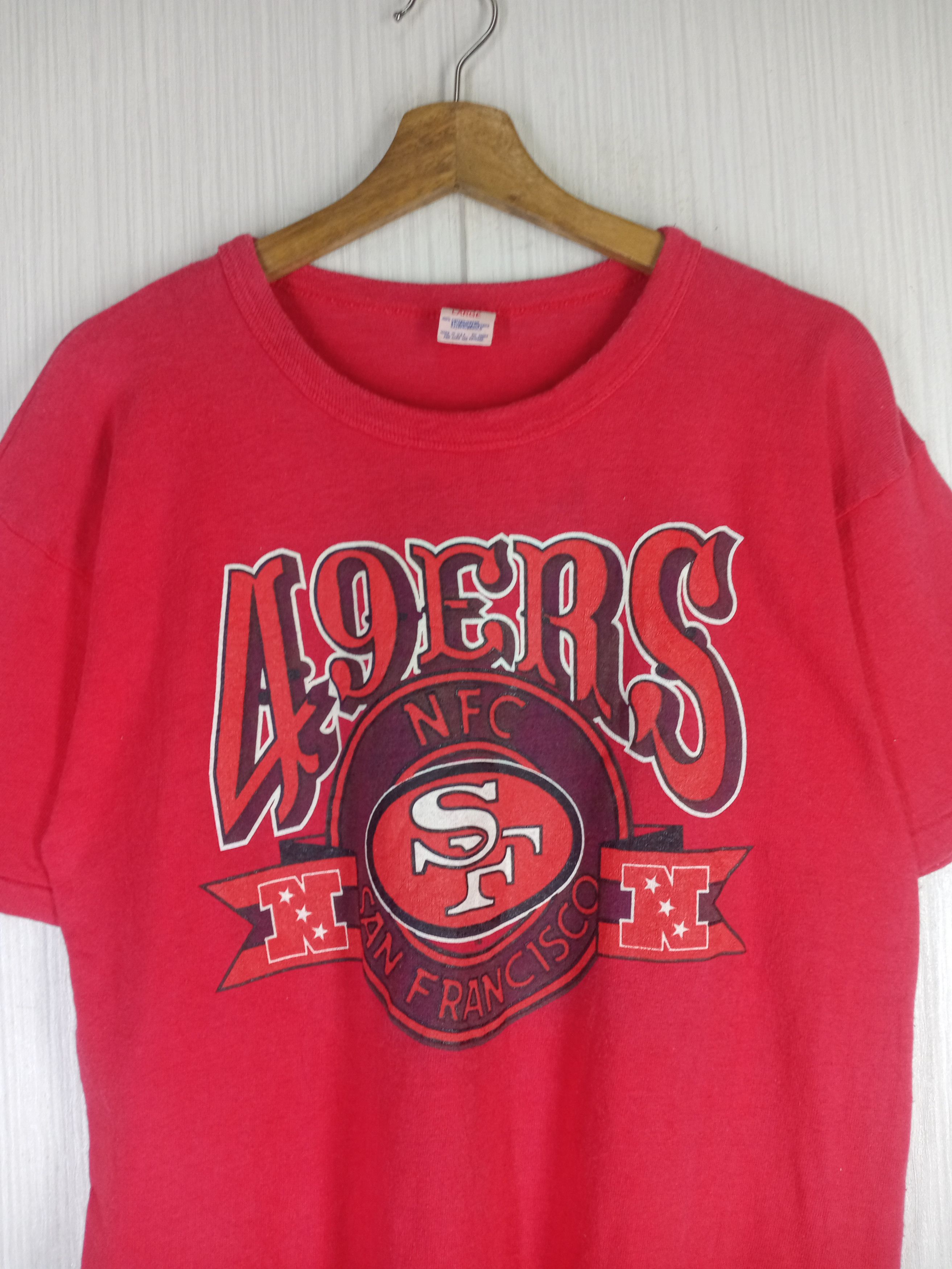 Champion × NFL Very Rare Vintage 70s Champion 49ers San Francisco Tshirt Size US M / EU 48-50 / 2 - 1 Thumbnail