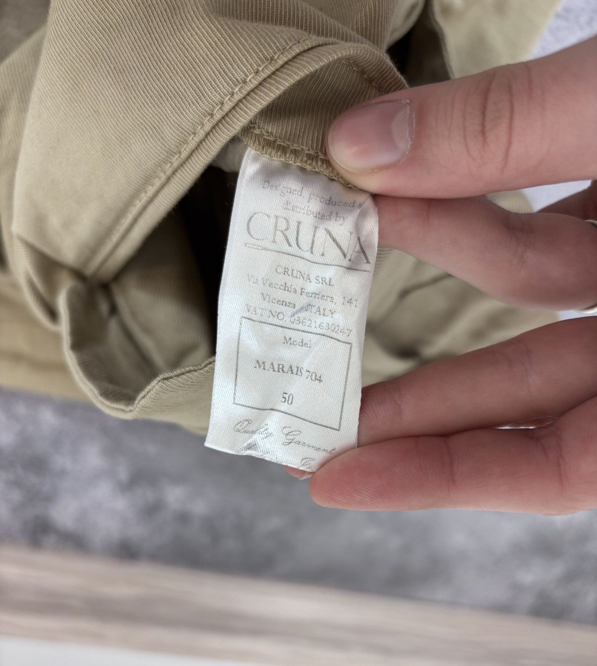 Other Cruna Men’s Beige Brown Chino Pants Trousers Cotton Blend Size US 34 / EU 50 - 13 Thumbnail