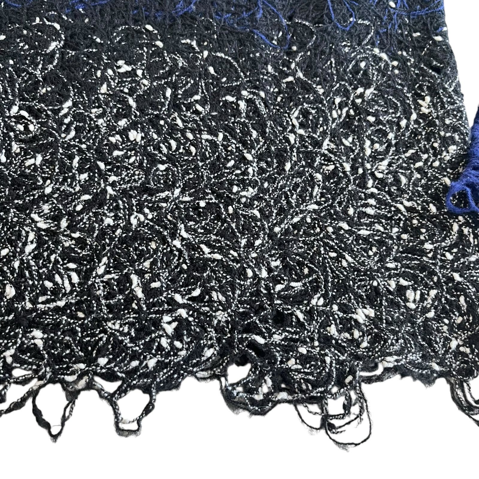 Other PierAntonio Gaspari Blue Black Ombre Embroidered Wool Top Size M / US 6-8 / IT 42-44 - 8 Thumbnail