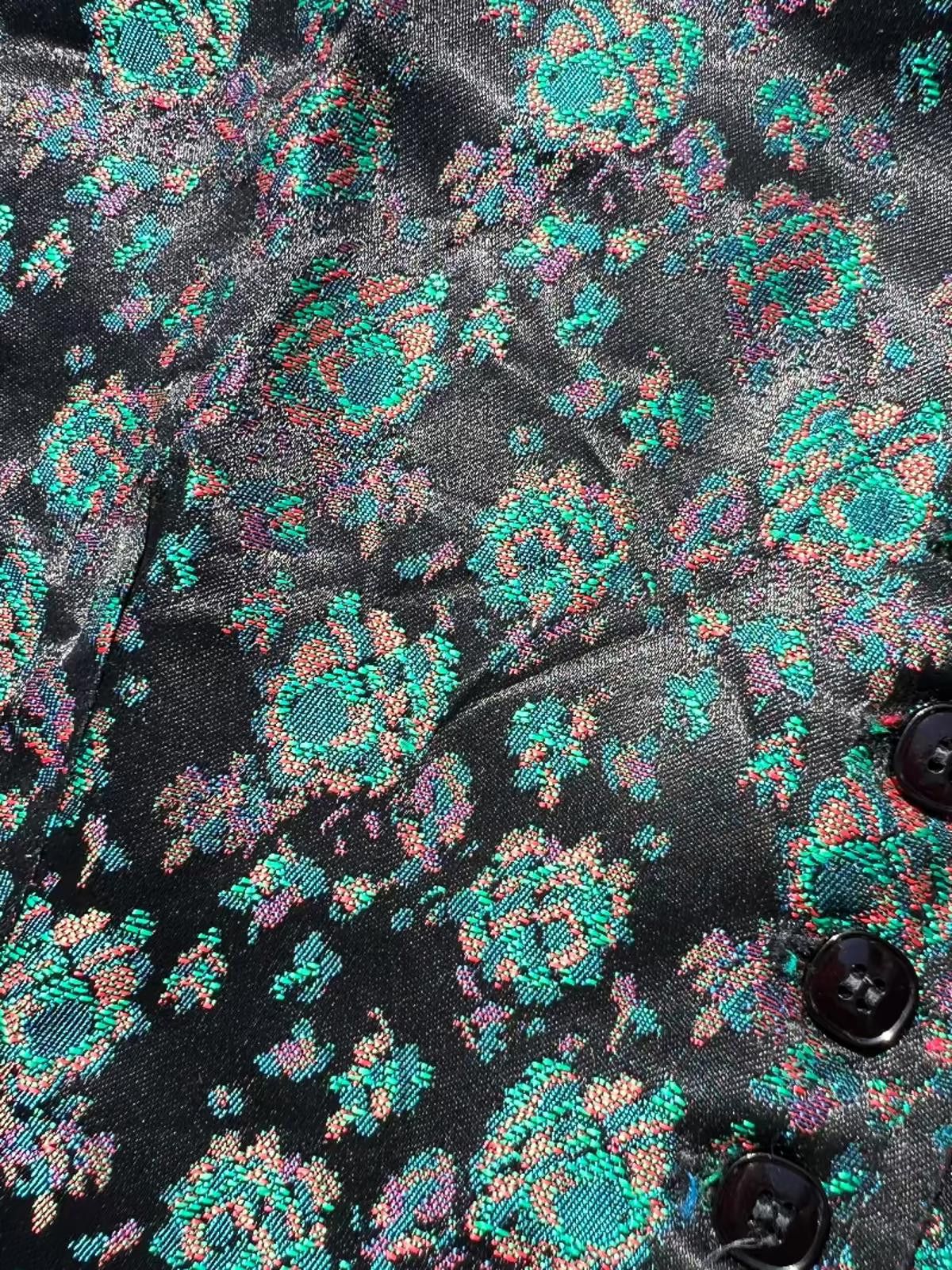 Other Diversity Satin Brocade New Wave Vest 1980s Size ONE SIZE - 4 Thumbnail