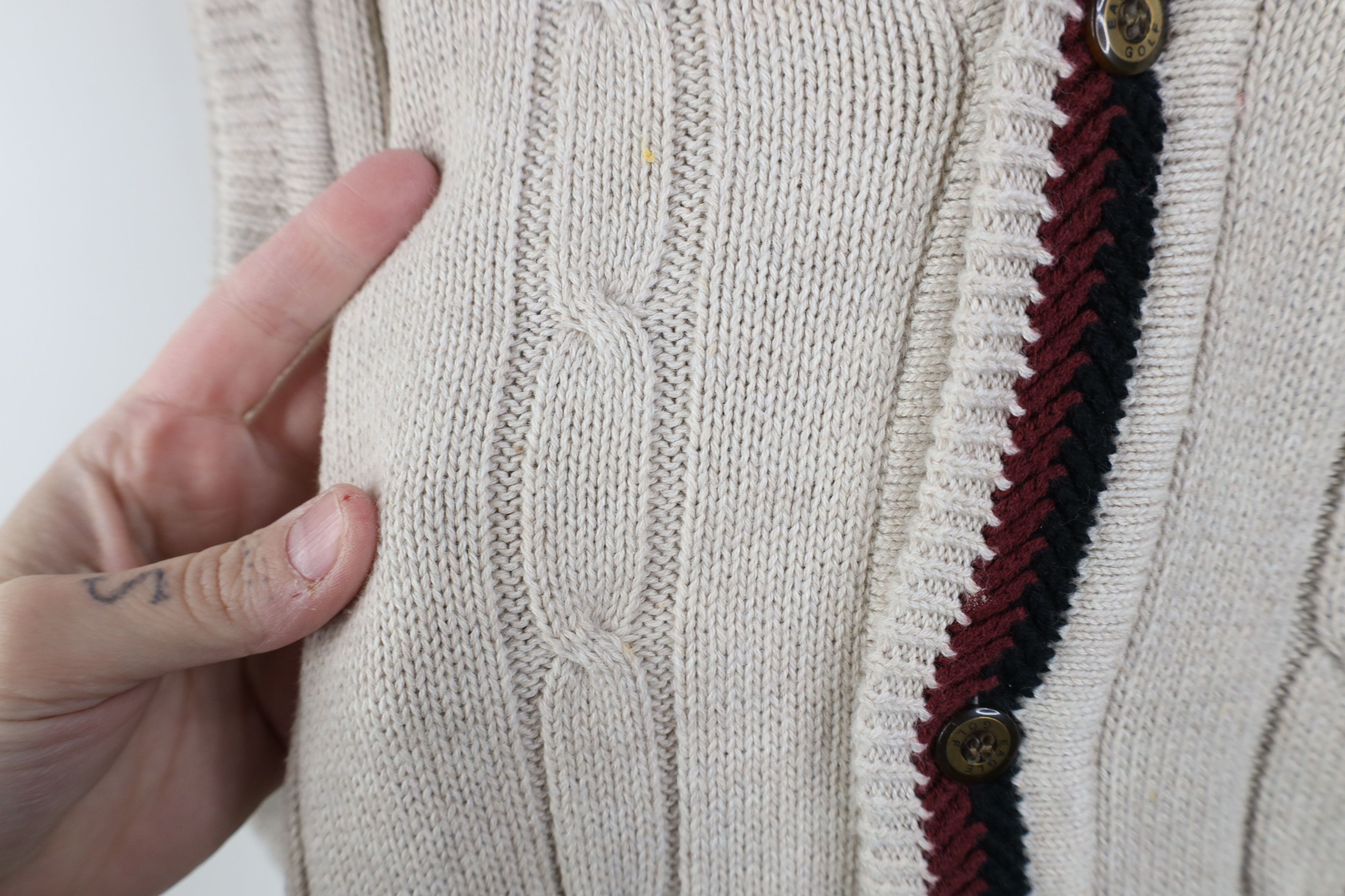 Vintage Vintage 90s Streetwear Knit Cardigan Sweater Vest Golfing Size US XL / EU 56 / 4 - 5 Thumbnail