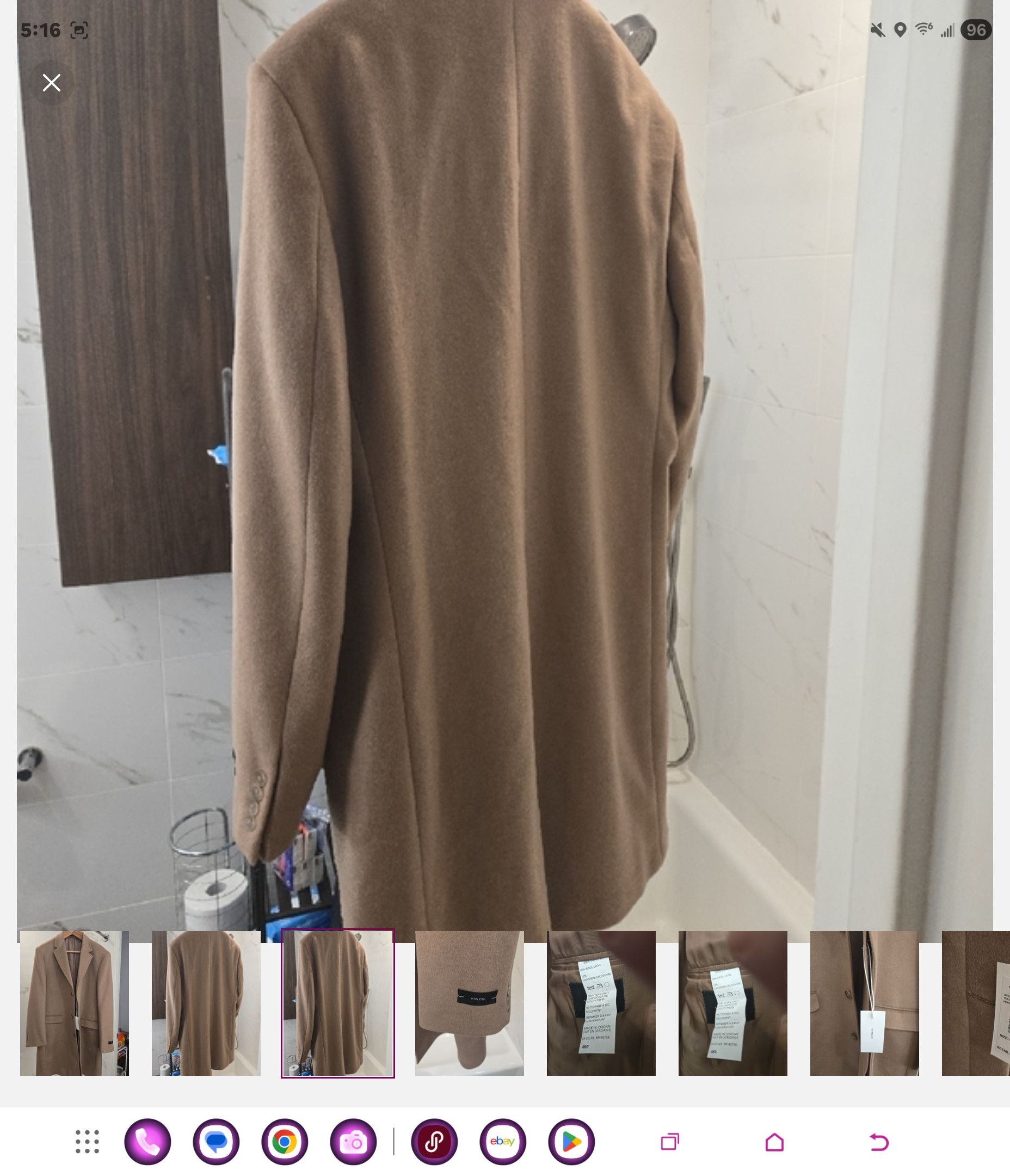 Vince Vince Camel Cashmere and Wool Coat 46R Size US XL / EU 56 / 4 - 3 Thumbnail