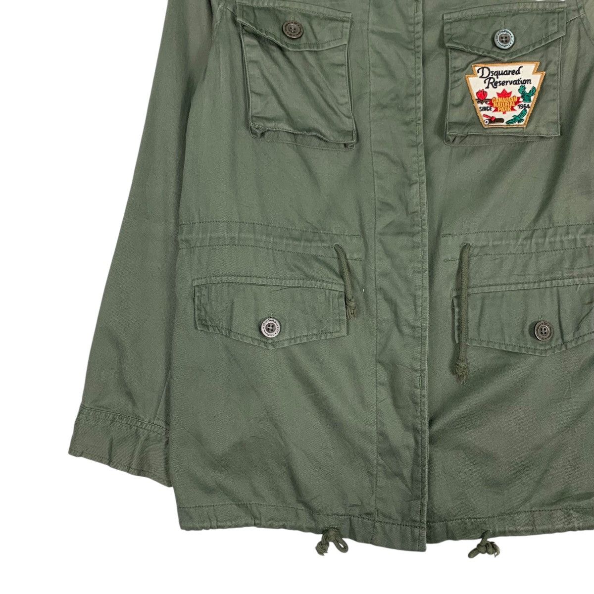 Japanese Brand DOUBLEFOCUS Dsquared Patches Field Jacket #1237-C56 Size US L / EU 52-54 / 3 - 3 Thumbnail