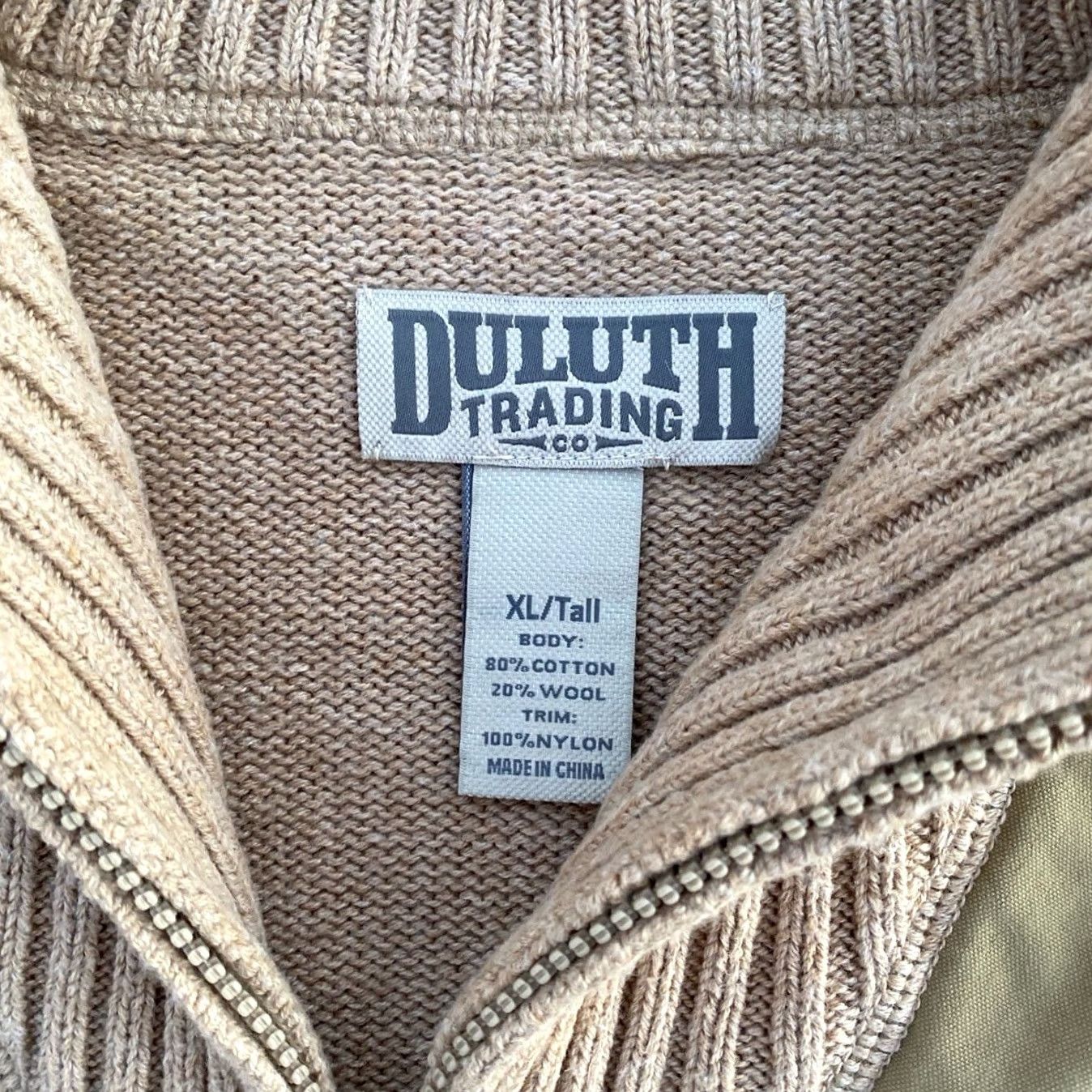 Duluth Trading Company Duluth Trading Company Brown Sweater Men XL/TALL Wool Blend Quarter Zip Heavy Size US XL / EU 56 / 4 - 4 Thumbnail