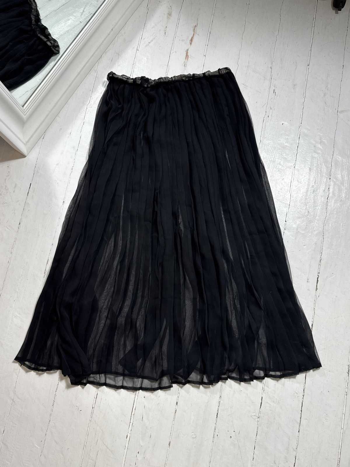Other VINTAGE PLEATED 2000s MESH MIDI SKIRT Size 28" / US 6 / IT 42 - 5 Thumbnail