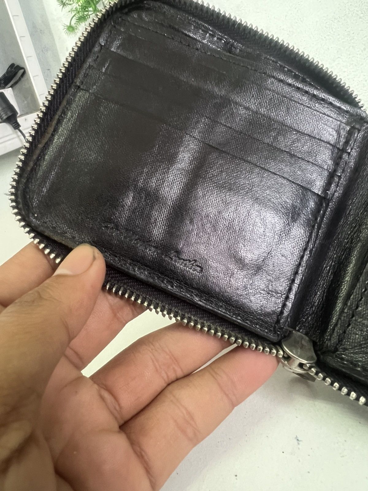 Japanese Brand × Leather × Takeo Kikuchi Takeo Kikuchi Zipper Leather Wallet Size ONE SIZE - 5 Thumbnail