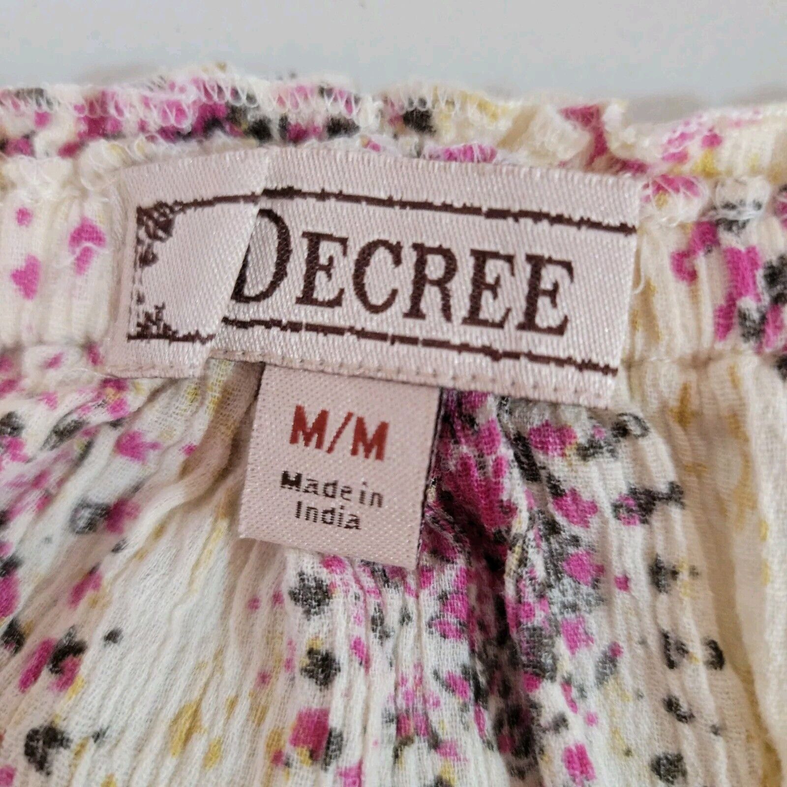 Decree Decree Women's M Boho Y2K Sleeveless Top Crinkle Blouse Size M / US 6-8 / IT 42-44 - 7 Thumbnail