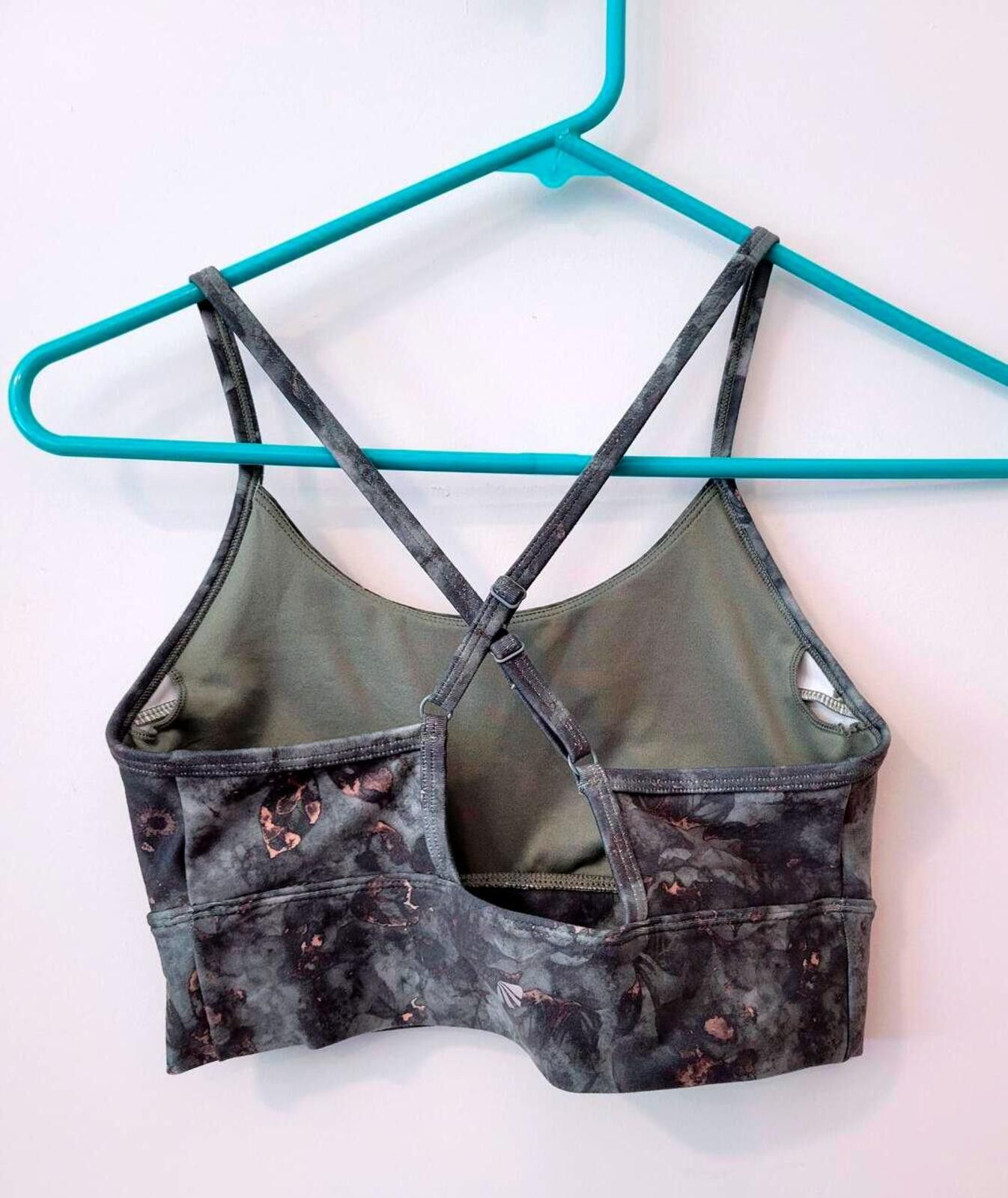 Other Green Botanical Print Sports Bra Crisscross Back Straps Size ONE SIZE - 2 Thumbnail