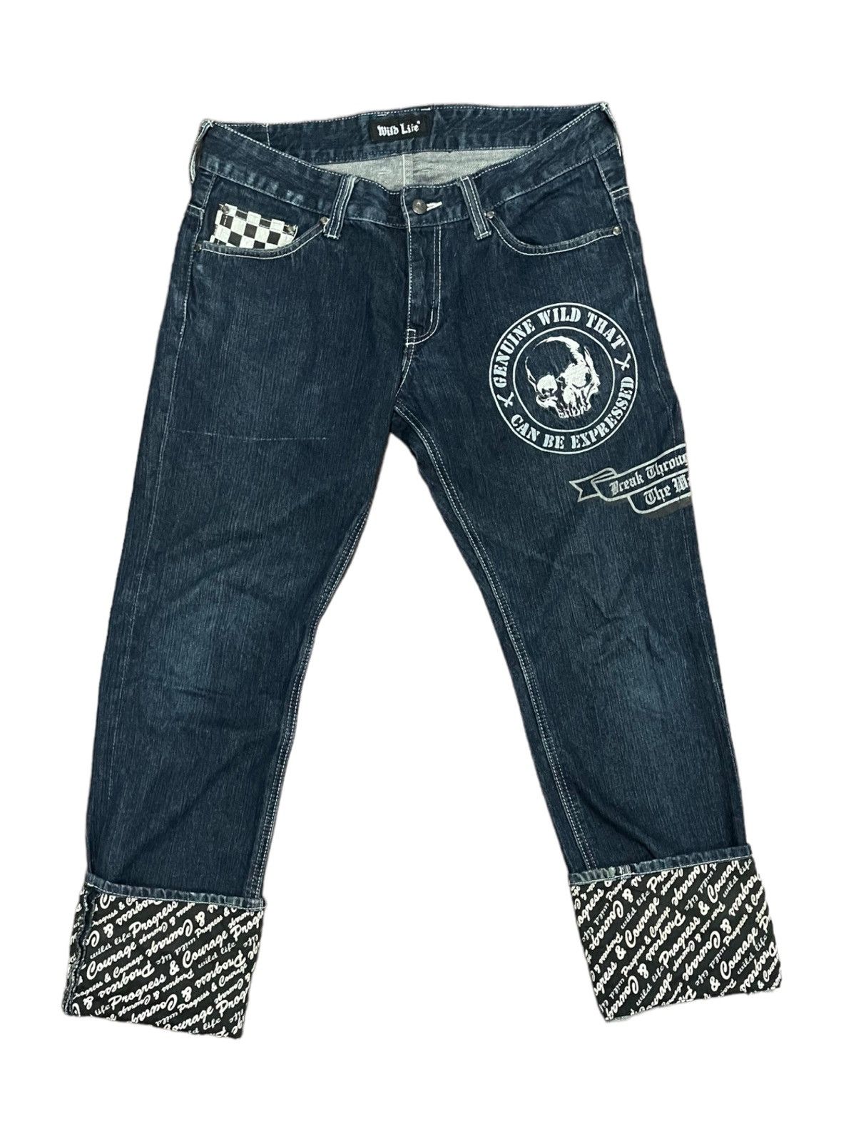 If Six Was Nine × Japanese Brand Japanese Wild Life Skull Jeans Size US 34 / EU 50 - 8 Thumbnail