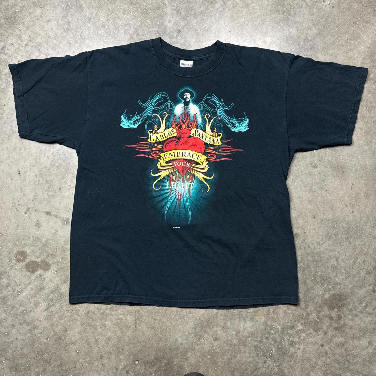 Gildan Carlos Santana Embrace Your Light 2005 Tour Y2k T-Shirt Size US L / EU 52-54 / 3 - 1 Thumbnail