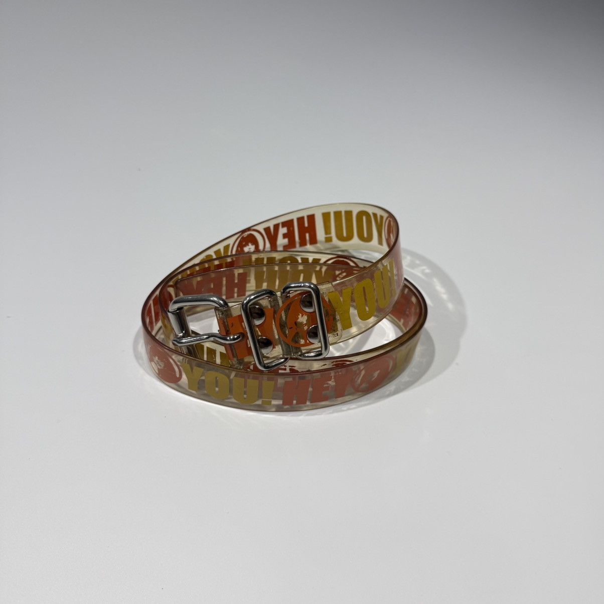 Hysteric Glamour Hysteric Glamour "Hey You!" Transparent Pvc Y2K Belt Size 34 - 2 Thumbnail