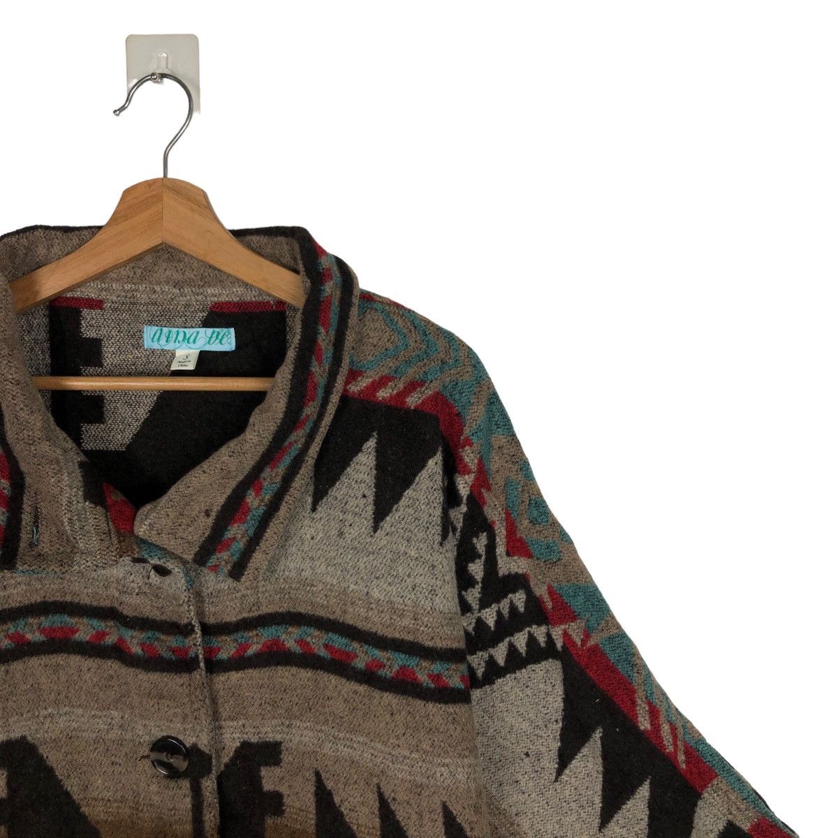 Japanese Brand VINTAGE WOOL NAVAJO AZTEC DESIGN JACKET JAPAN Size US S / EU 44-46 / 1 - 5 Thumbnail