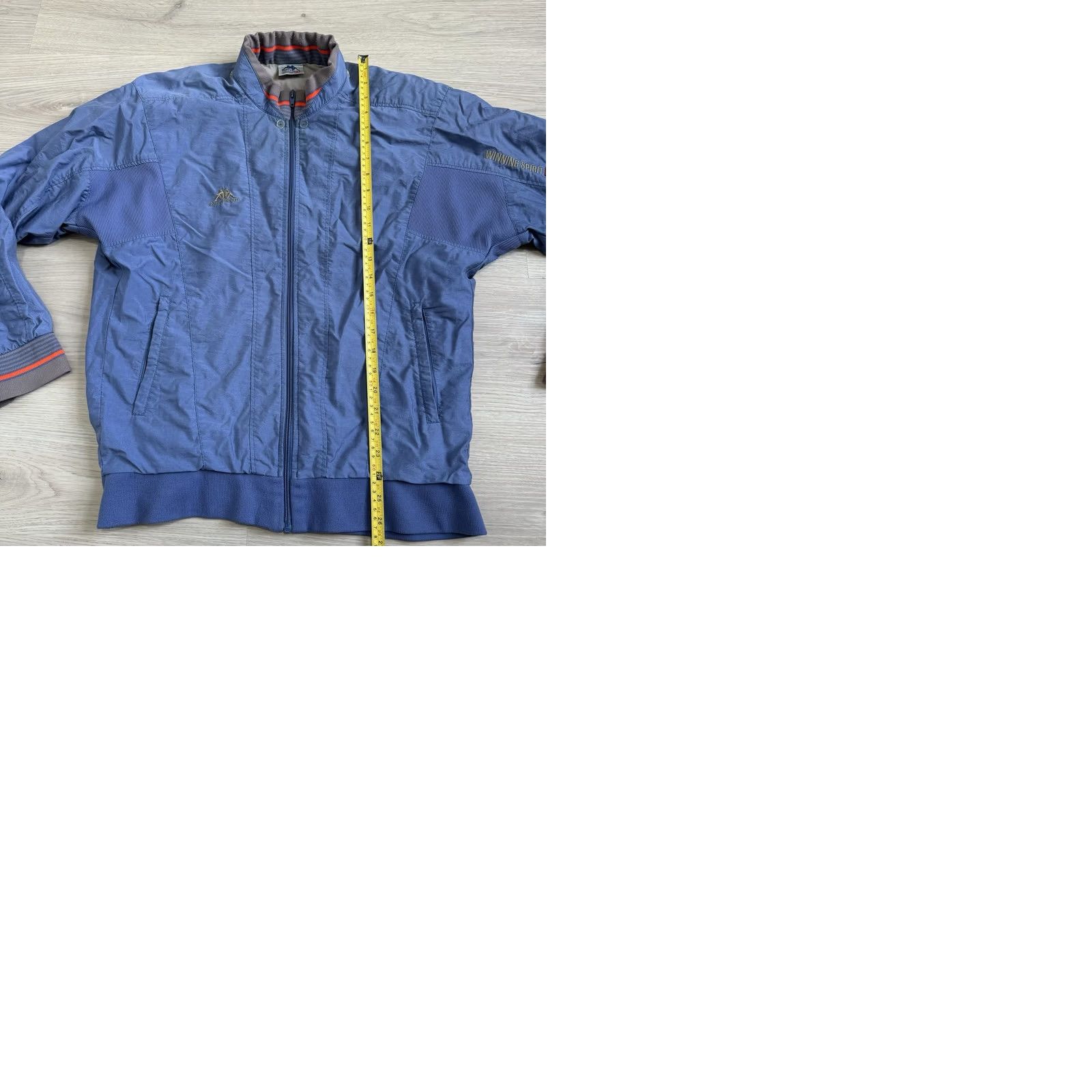 Kappa VINTAGE Kappa Windbreaker Jacket USA Men Medium Blue Pit to Pit 22 Length 27 Track & Field Size US XXL / EU 58 / 5 - 9 Thumbnail
