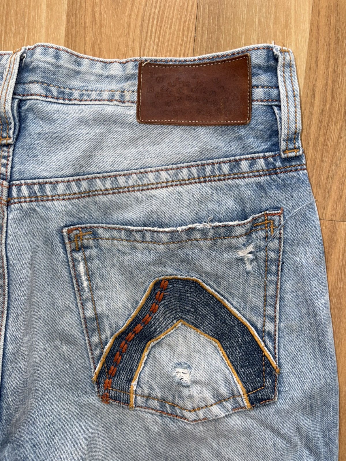 BUCKAROO VINTAGE Buckaroo Distressed Patchwork Flared Jeans | 32x27 Size US 32 / EU 48 - 9 Thumbnail