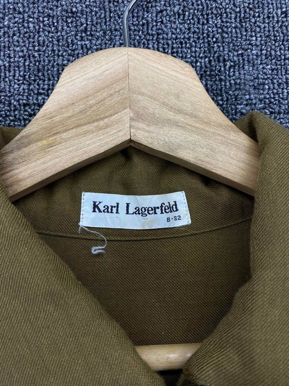 Karl Lagerfeld Vintage Karl Lagerfeld Army Green Blouse Size M / US 6-8 / IT 42-44 - 7 Thumbnail