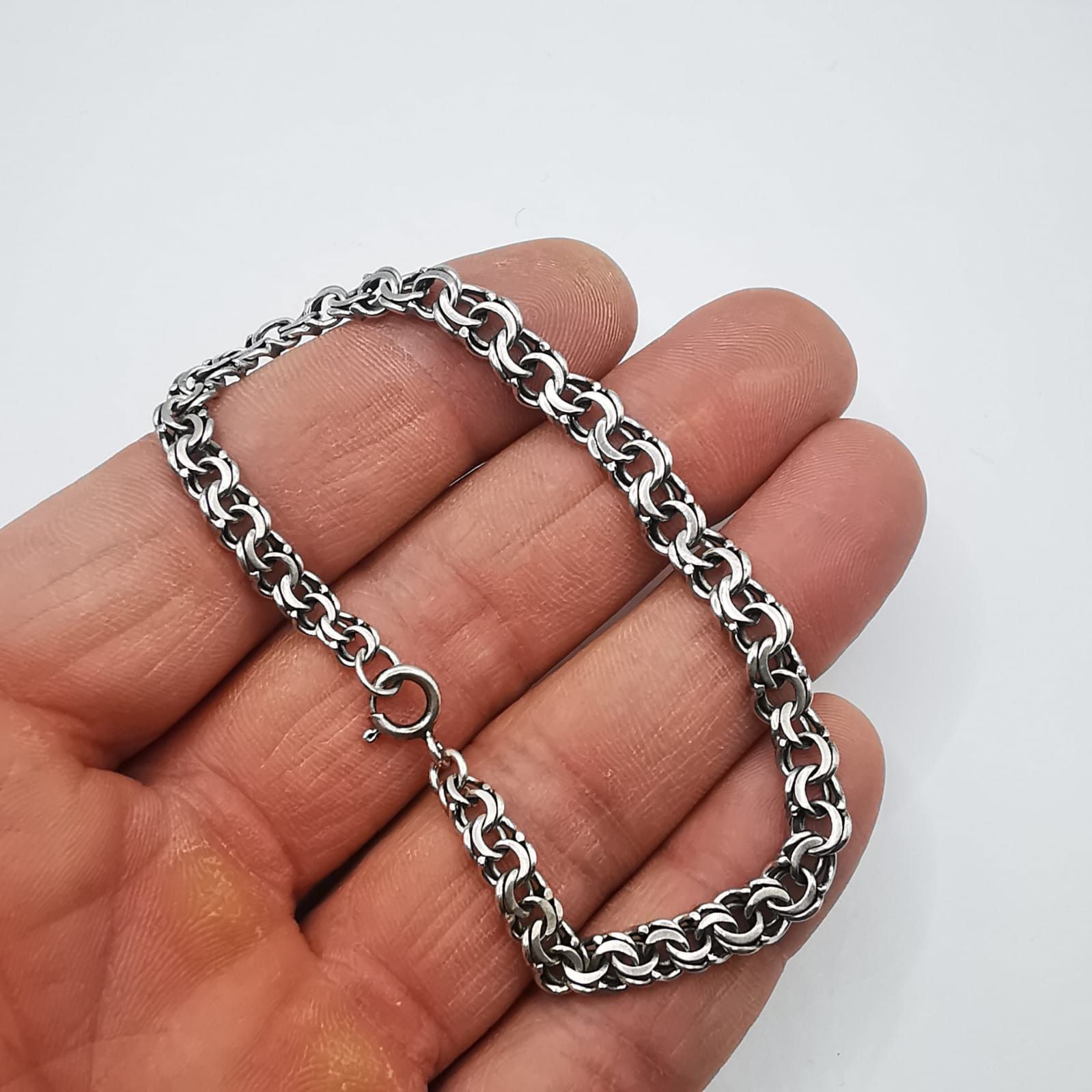 Sterling Silver Vintage Beautiful Bracelet Jewelry,925 Sterling Silver 9,09g Size ONE SIZE - 3 Thumbnail