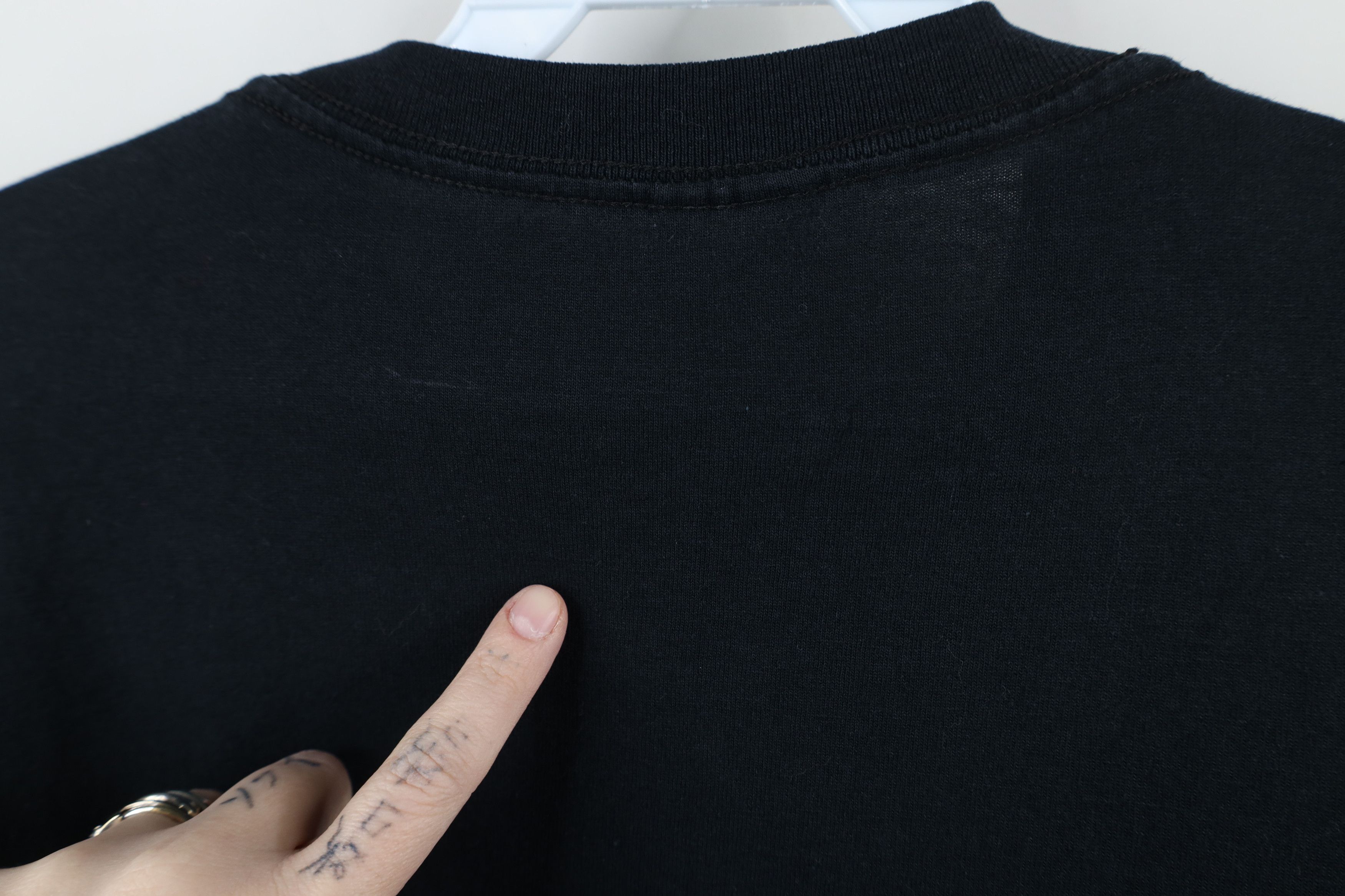 Vintage Vintage 90s Streetwear Heavyweight Cotton T-Shirt Black Size US XL / EU 56 / 4 - 8 Thumbnail