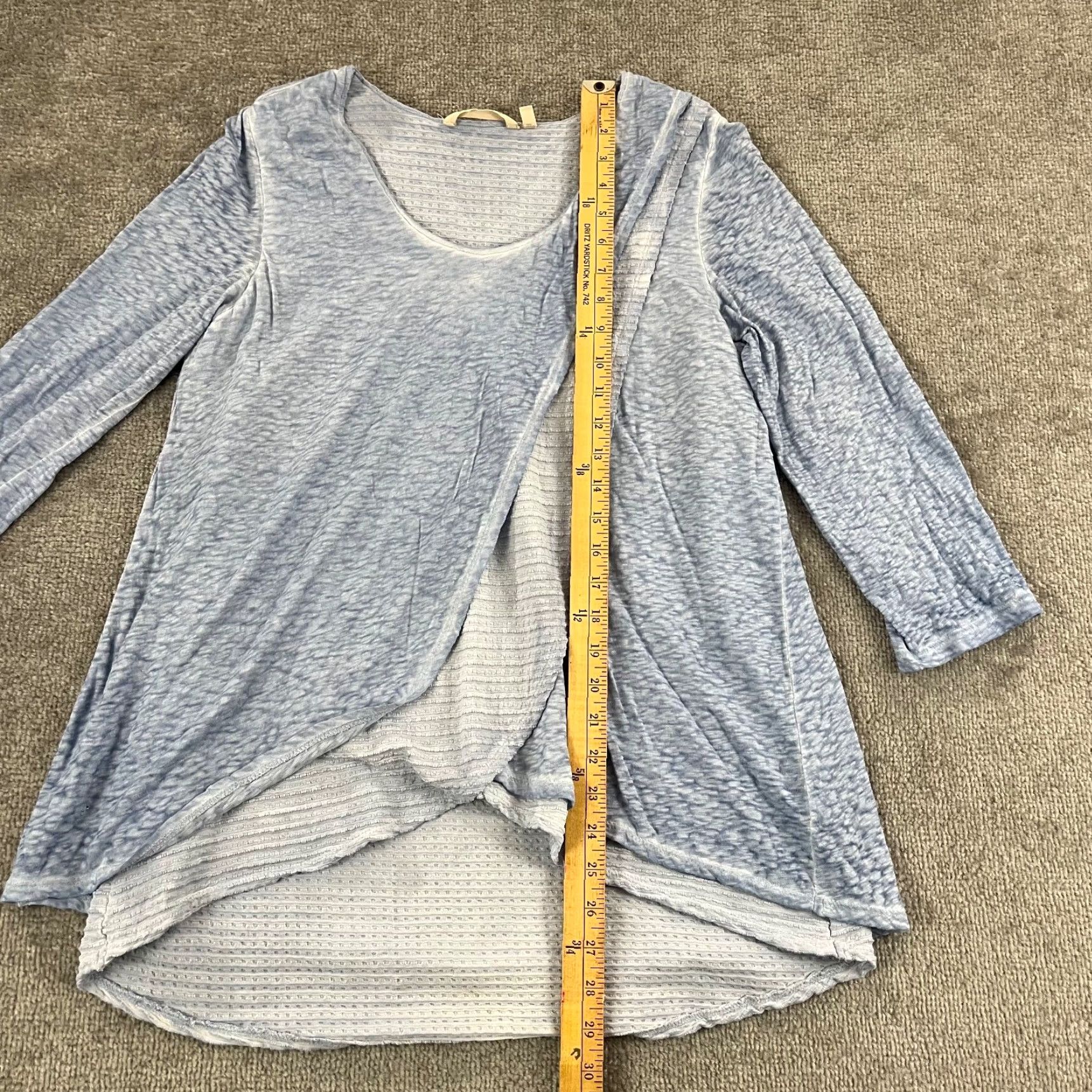 Soft Surroundings Soft Surroundings Shirt Womens Medium Blue Remi Slub Jersey Tunic Top Layered Studio Style Size M / US 6-8 / IT 42-44 - 4 Thumbnail