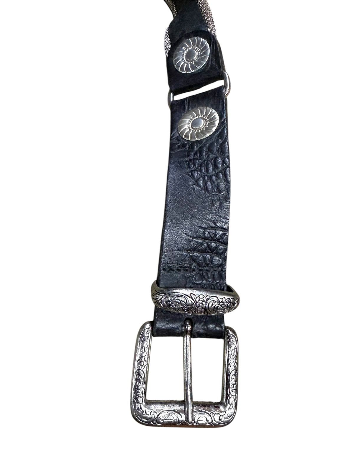Genuine Leather × Vintage Vintage Echt Leder leader belt Size ONE SIZE - 2 Thumbnail