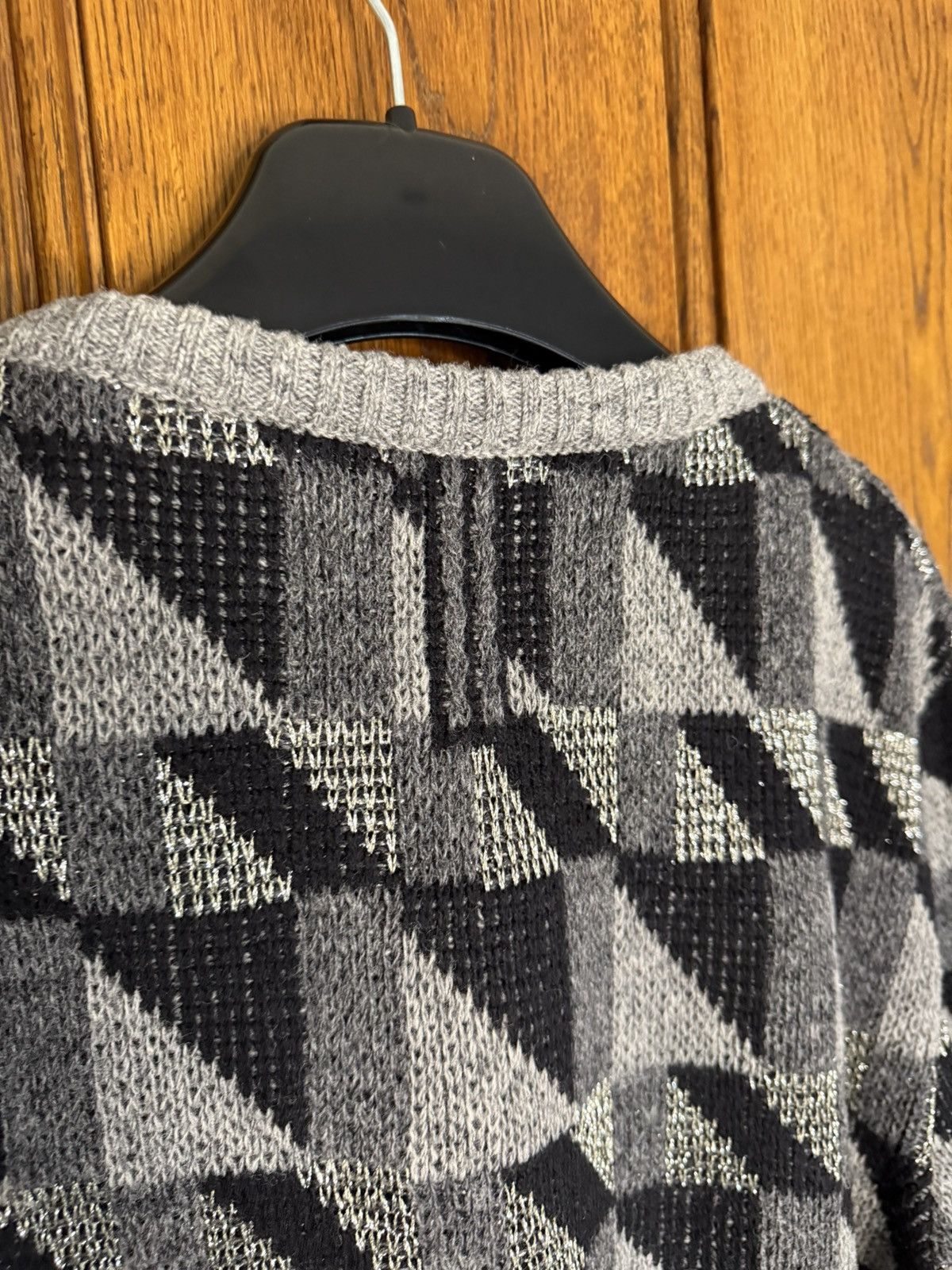 Saint Laurent Paris FW15 Grail Saint Laurent geometric metallic sweater Hedi XL Size US XL / EU 56 / 4 - 18 Thumbnail