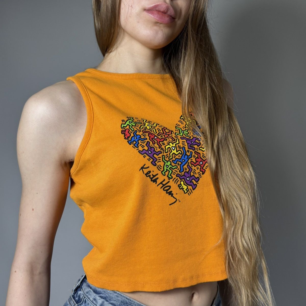 Keith Haring Vintage Y2K Keith Haris Retro Art Style Tank Top Sleeveless Size M / US 6-8 / IT 42-44 - 2 Thumbnail