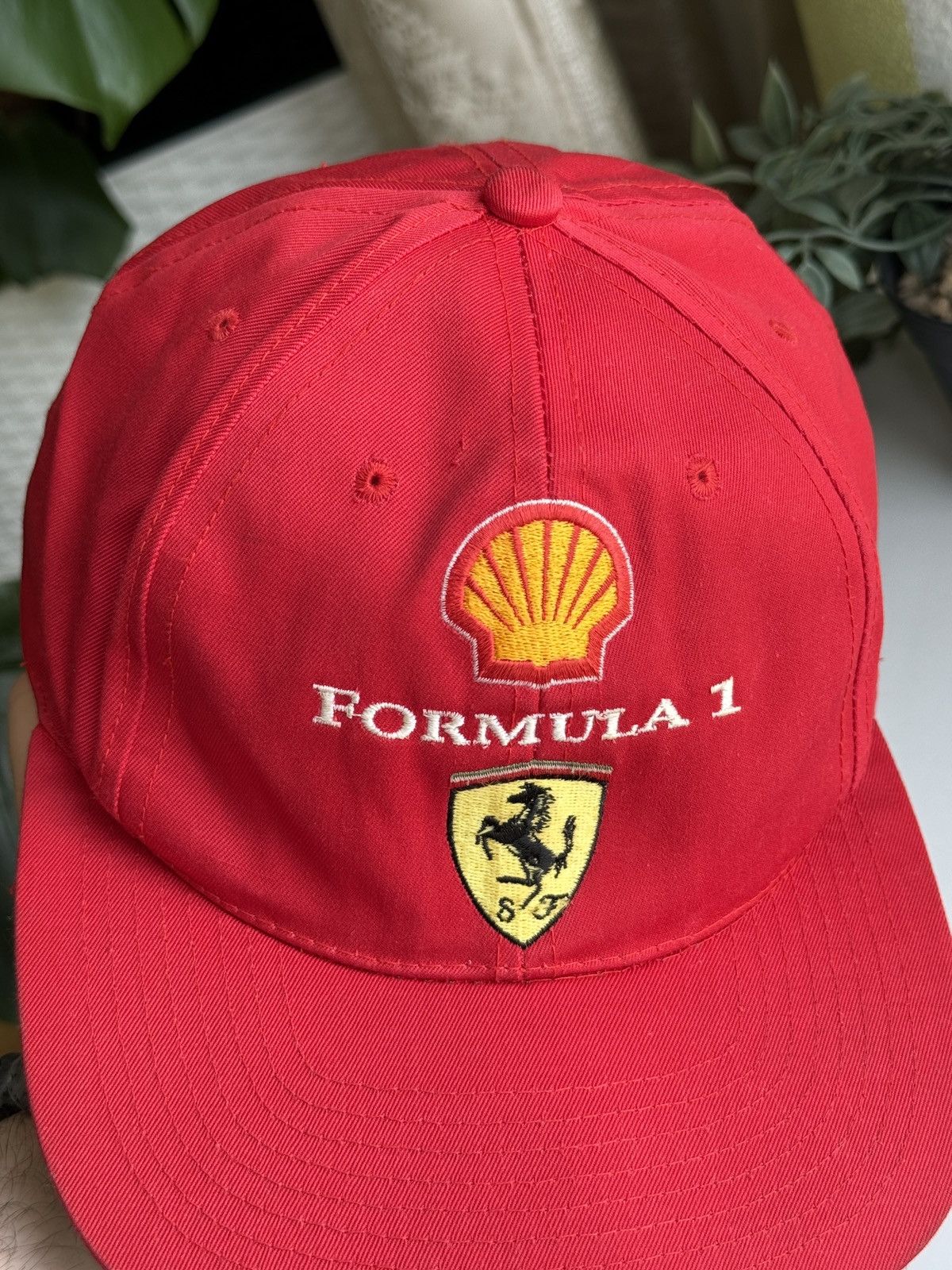 Ferrari Vintage 90s Ferrari Shell Formula 1 Cap Red Size ONE SIZE - 4 Thumbnail