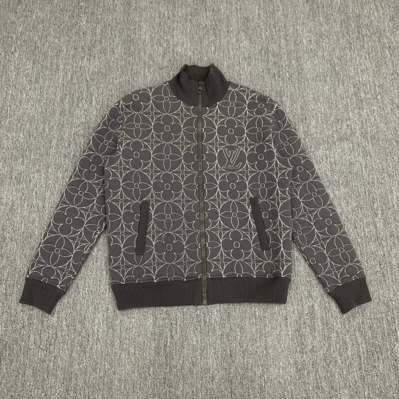 Louis Vuitton LOUIS VUITTON Cotton-padded jacket with black flowers and p Size US M / EU 48-50 / 2 - 1 Thumbnail