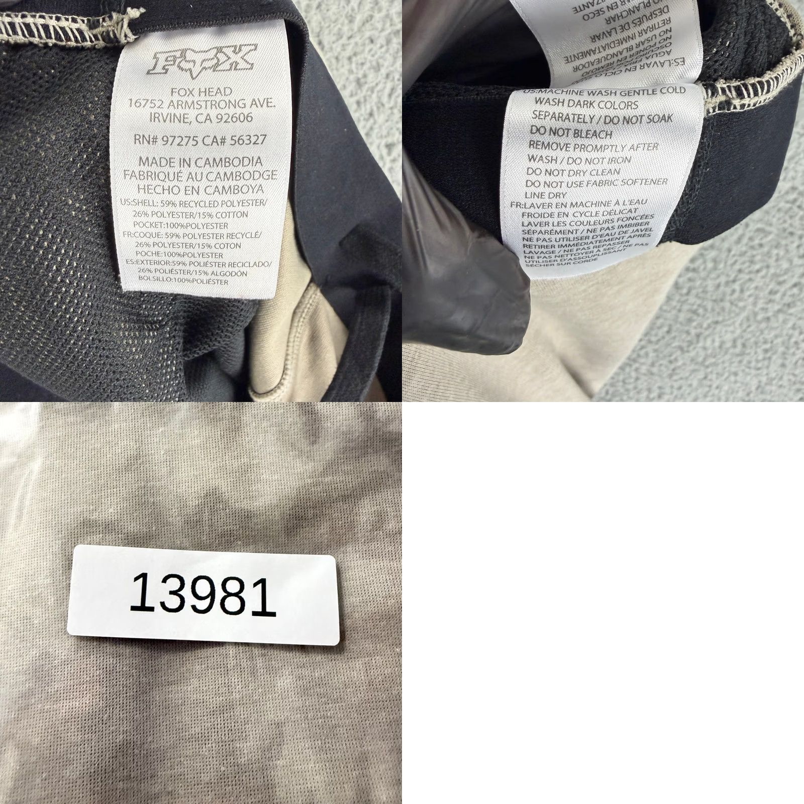 Fox Racing FOX Racing Joggers Mens XL Tan Heather Elastic Waist Tapered Sweatpants Size US 36 / EU 52 - 9 Thumbnail