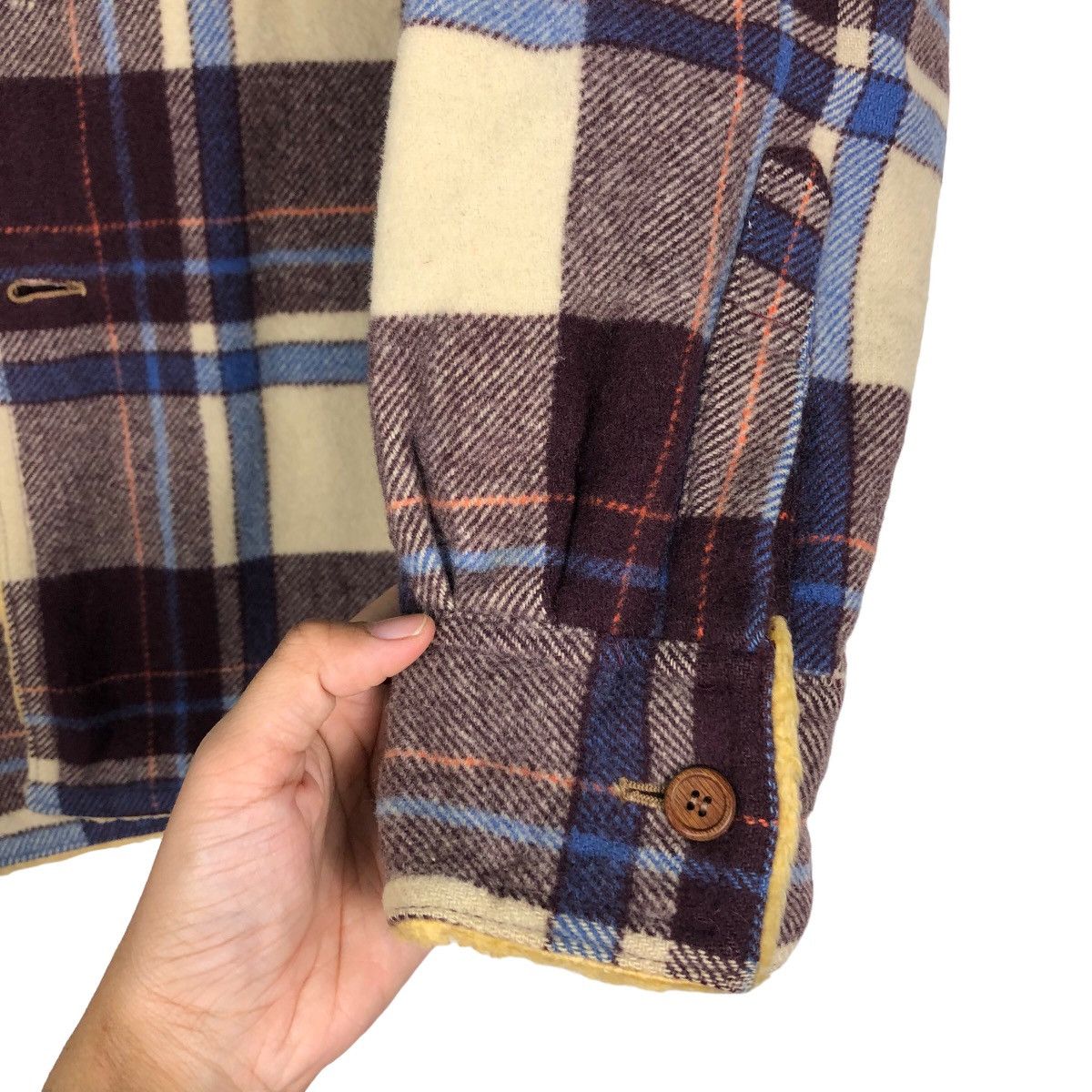 Japanese Brand 🔥Vintage Flannel Shirt Jacket Badon Tartan Design Shearing Size US M / EU 48-50 / 2 - 15 Thumbnail