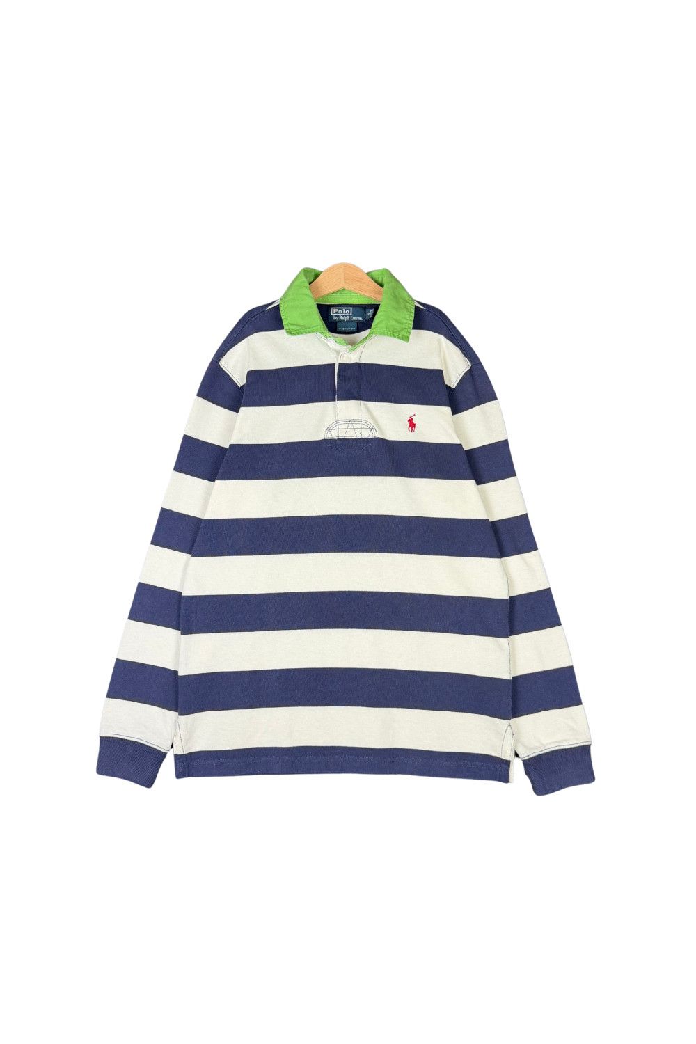Polo Ralph Lauren Ivy Rugby Jersey Green Collar
