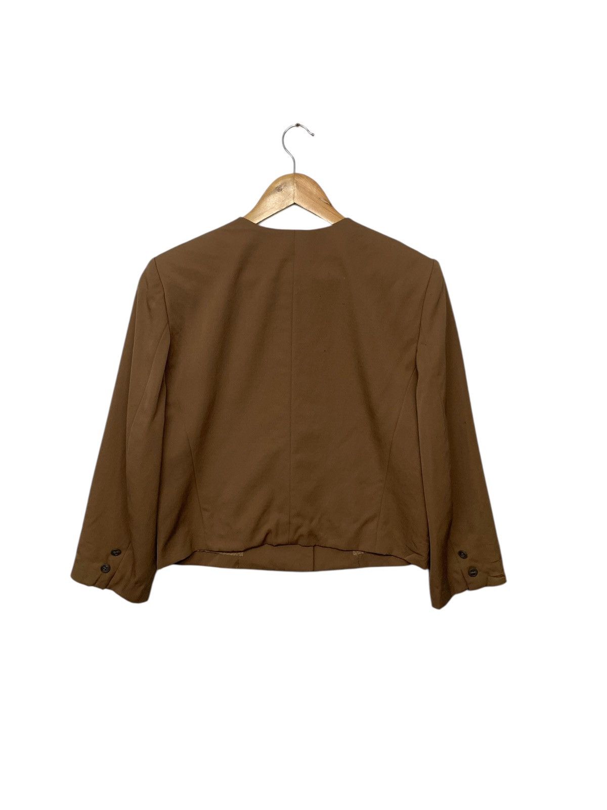 Issey Miyake × Japanese Brand × Vintage Issey Miyake🔥Rich Brown Fly Coat Cropped IS Made In Japan Size M / US 6-8 / IT 42-44 - 4 Thumbnail