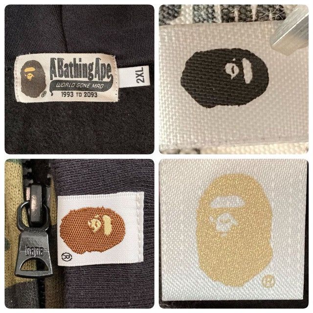 Bape BAPE CAMO full zip hoodie 1st camo green × black APE Size US XXL / EU 58 / 5 - 7 Thumbnail