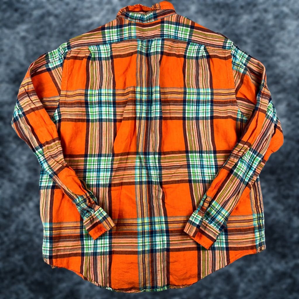 Polo Ralph Lauren Polo Ralph Lauren Linen Epaulettes Long Sleeve Button Shirt XL Mens Orange - Woven - XL Size - Classic Fit | Apparel Size US XL / EU 56 / 4 - 1 Thumbnail