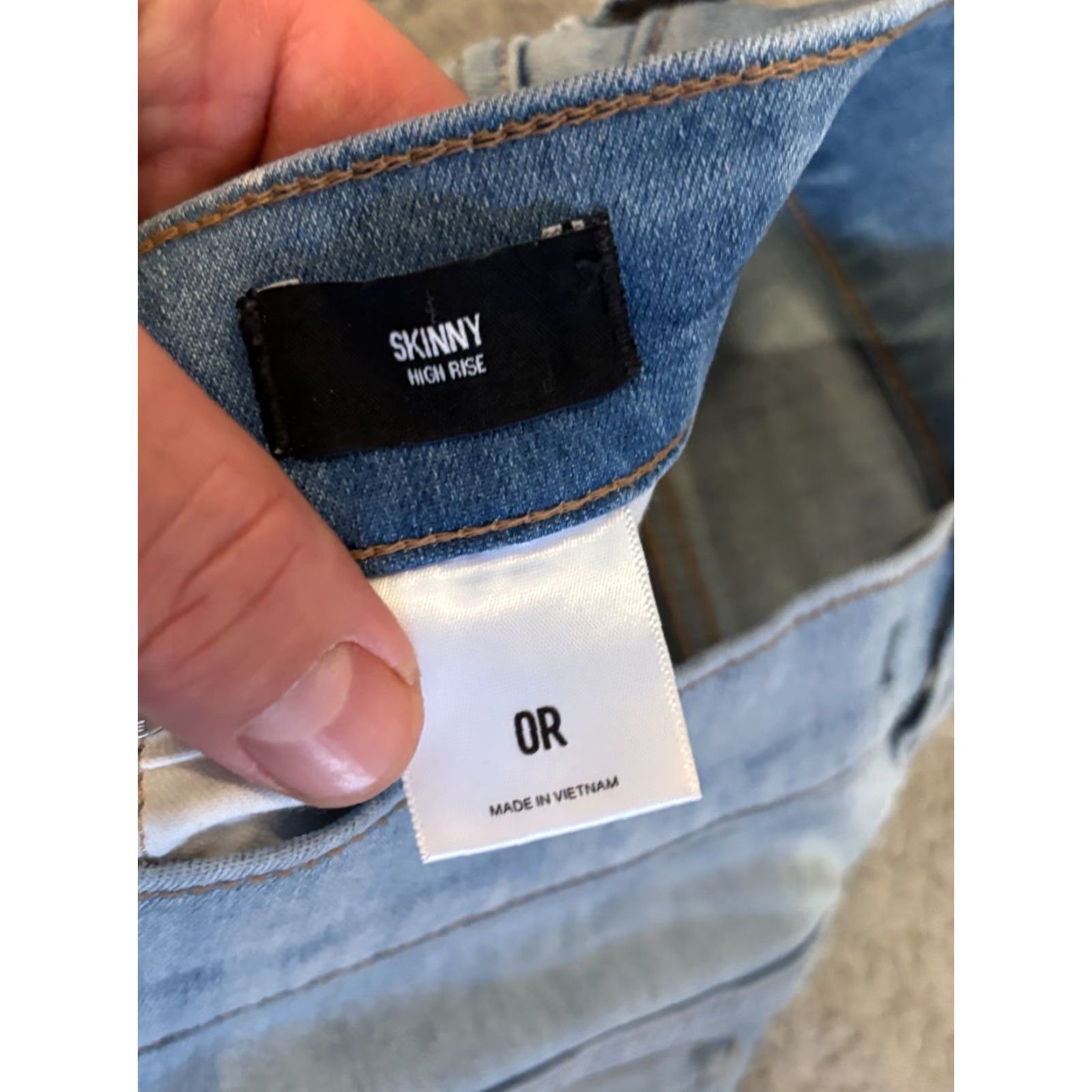Express Express Jeans Womens 0R Skinny High Rise Distressed Light Wash Blue Denim Pants Size 25" / US 0 / IT 36 - 3 Thumbnail