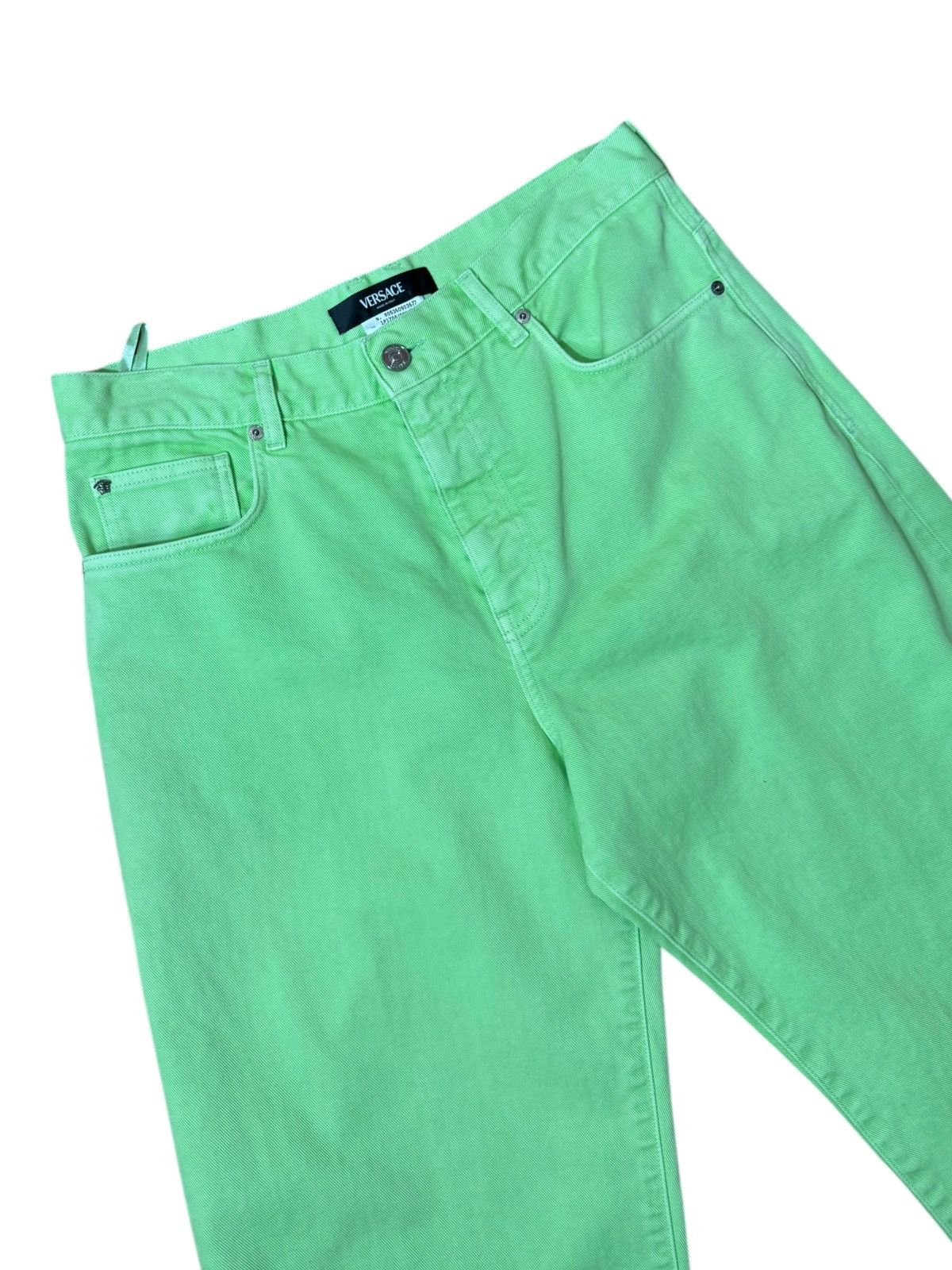 Versace Versace Lime Green Denim Pants - Size 32 (waist 42 cm) Size US 32 / EU 48 - 2 Thumbnail