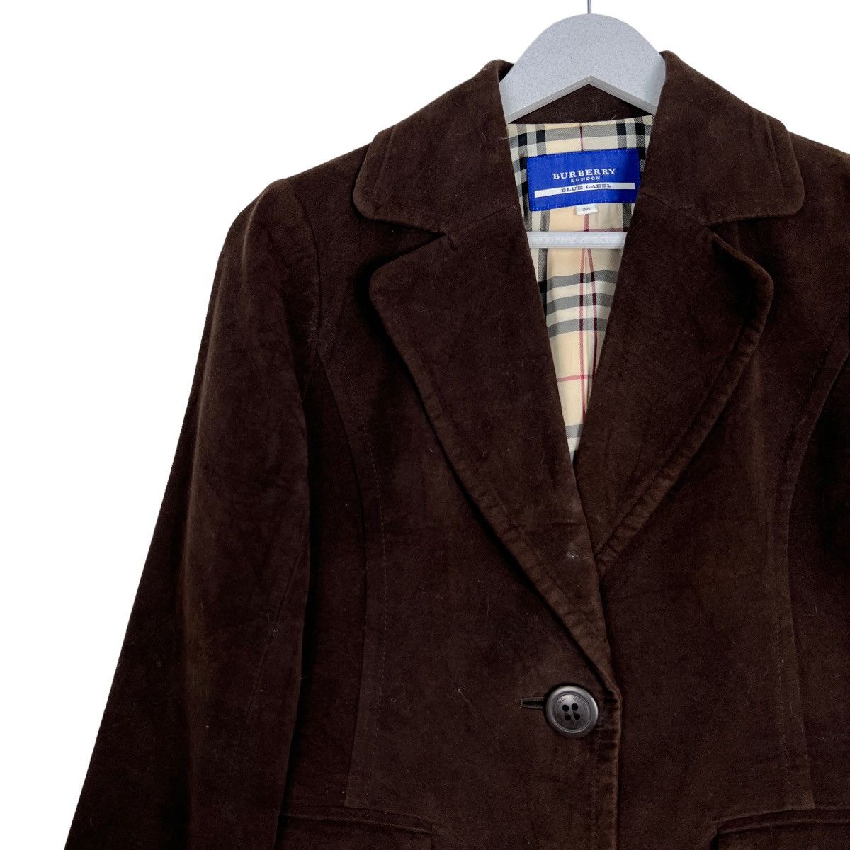 Burberry 🔥 BURBERRY MOLESKIN NOVA CHECK JACKET Size XS / US 0-2 / IT 36-38 - 7 Thumbnail