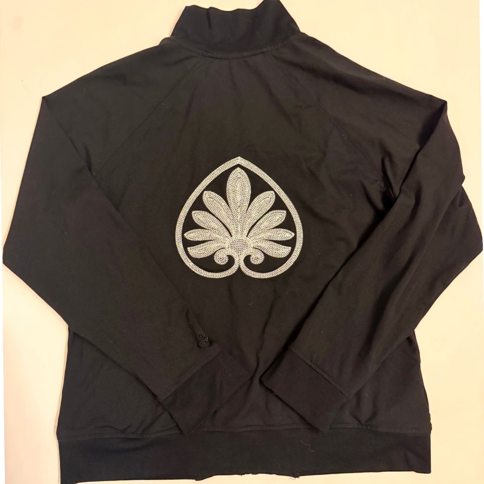 Old Navy Y2K Old Navy Full Zip Embellished Back Jacket Black/Silver Stretch Sz XL Women's Size XL / US 12-14 / IT 48-50 - 2 Thumbnail