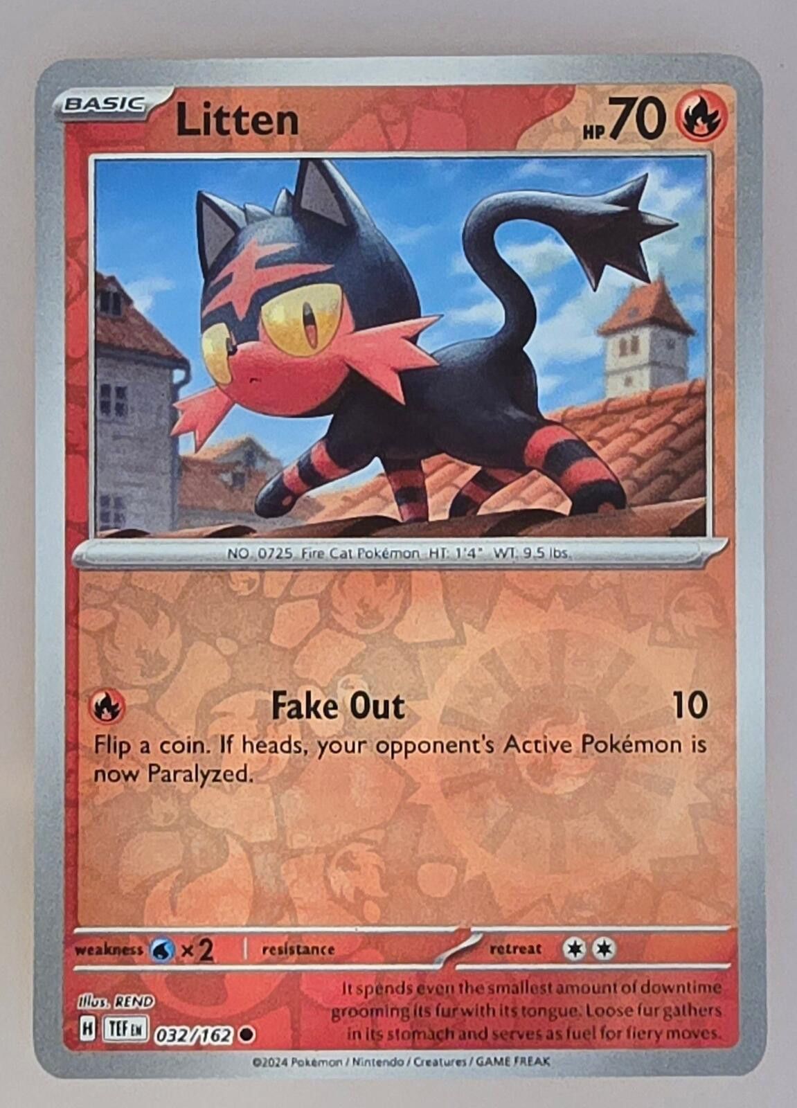 Pokemon Litten card from the Temporal Forces set (032/162). Size ONE SIZE - 1 Thumbnail