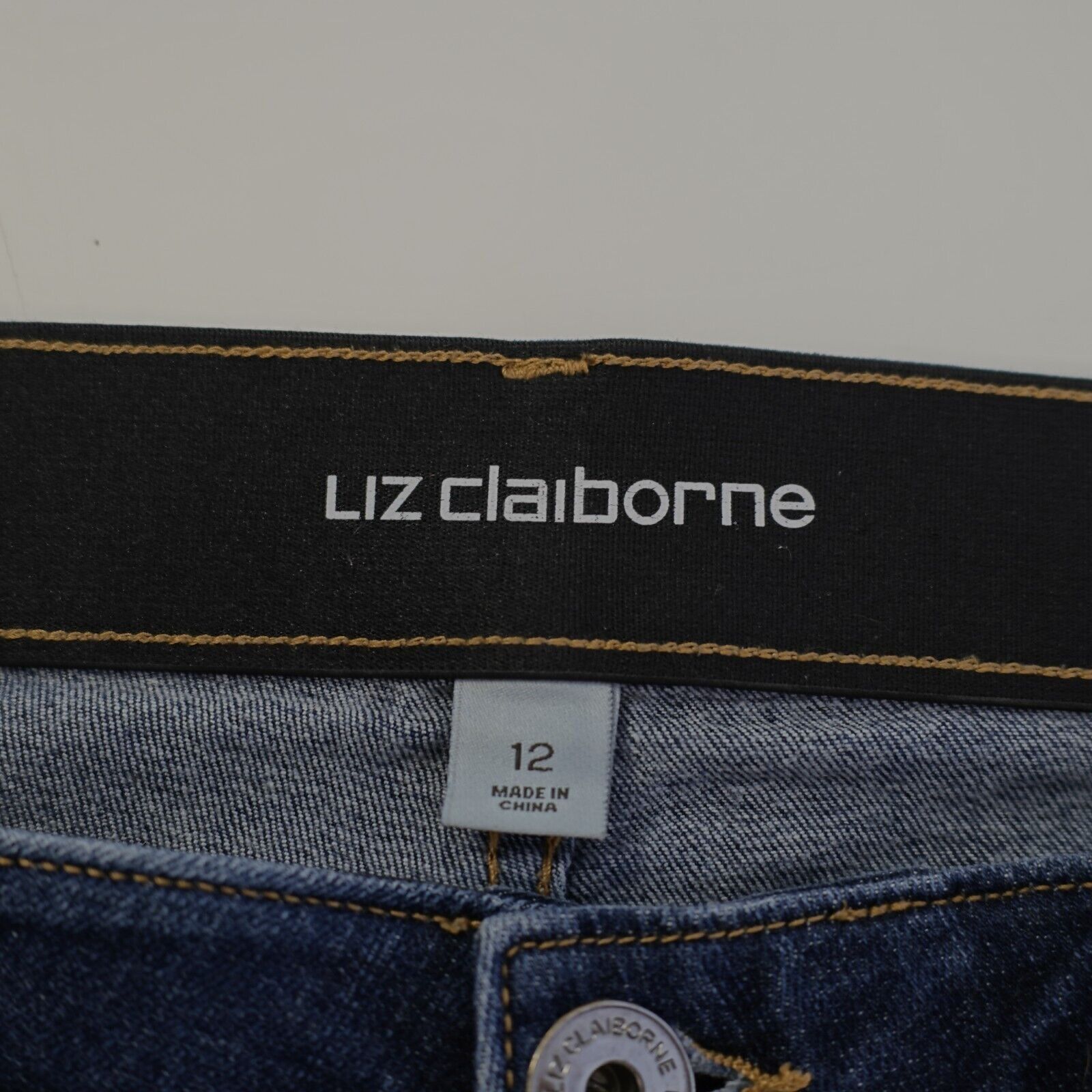 Liz Claiborne Liz Claiborne Classic Skinny Elastic Skinny Denim Blue Jeans Size 34" / US 12 / IT 48 - 8 Thumbnail