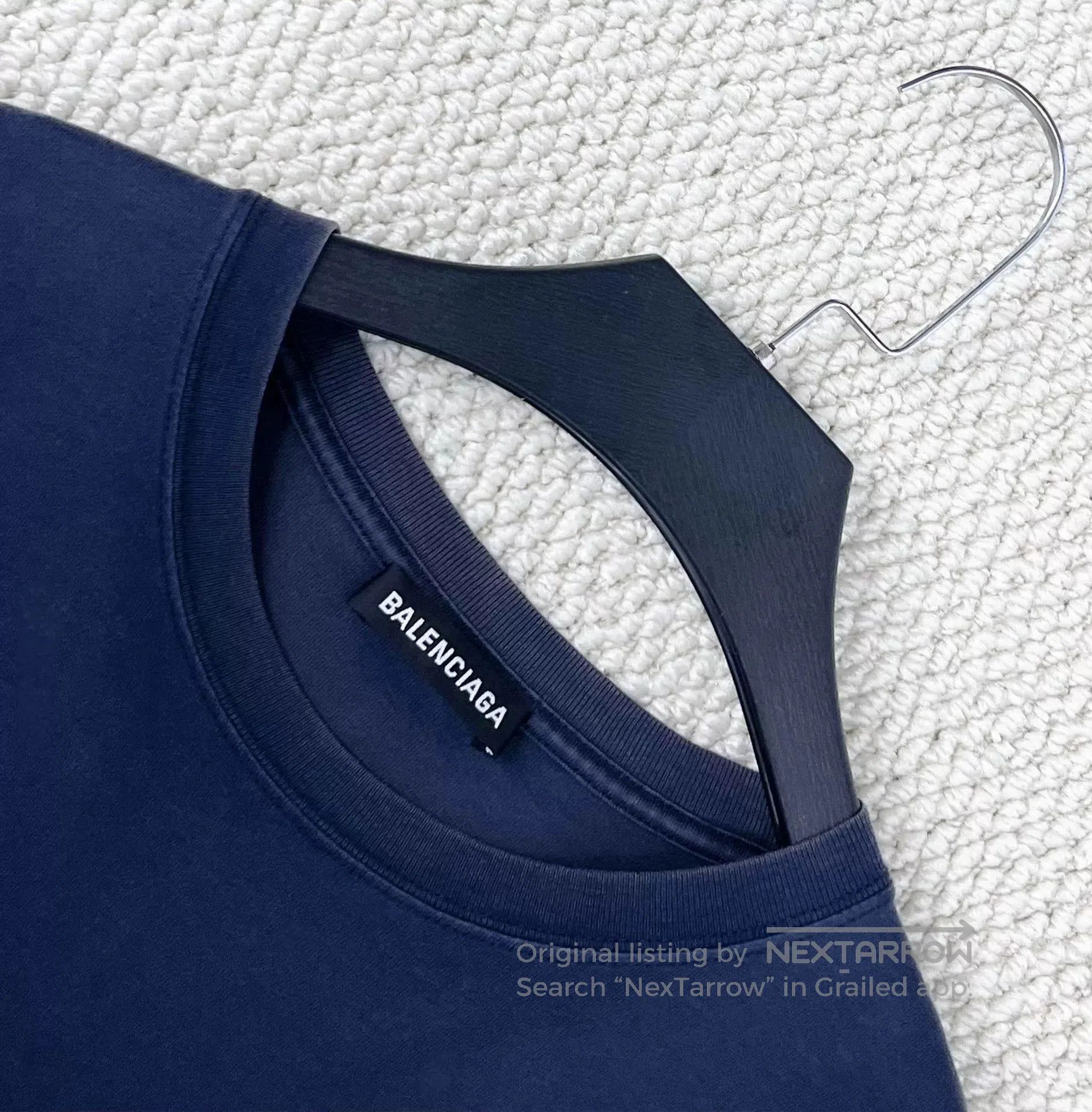 Balenciaga balenciaga navy blue logo t. Size US XS / EU 42 / 0 - 3 Thumbnail