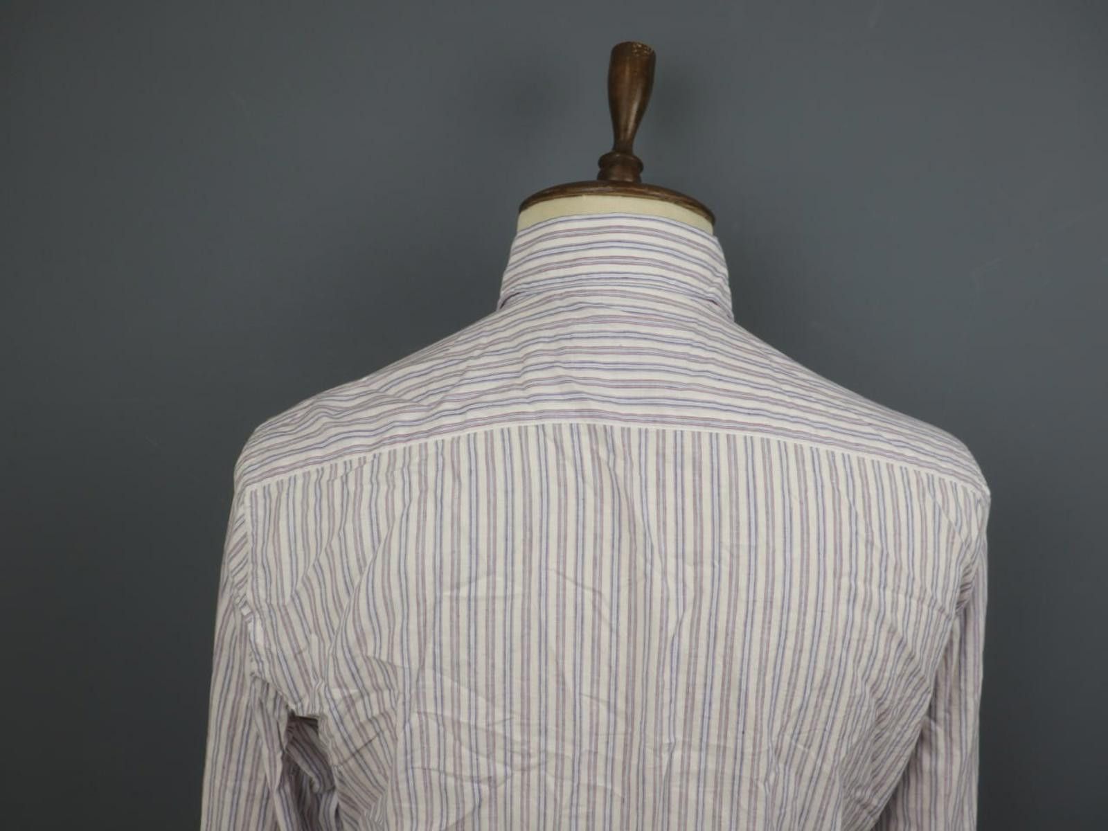 Emmett Emmett Multi Striped Cotton Collared Button-Up Shirt Size L Size US L / EU 52-54 / 3 - 5 Thumbnail
