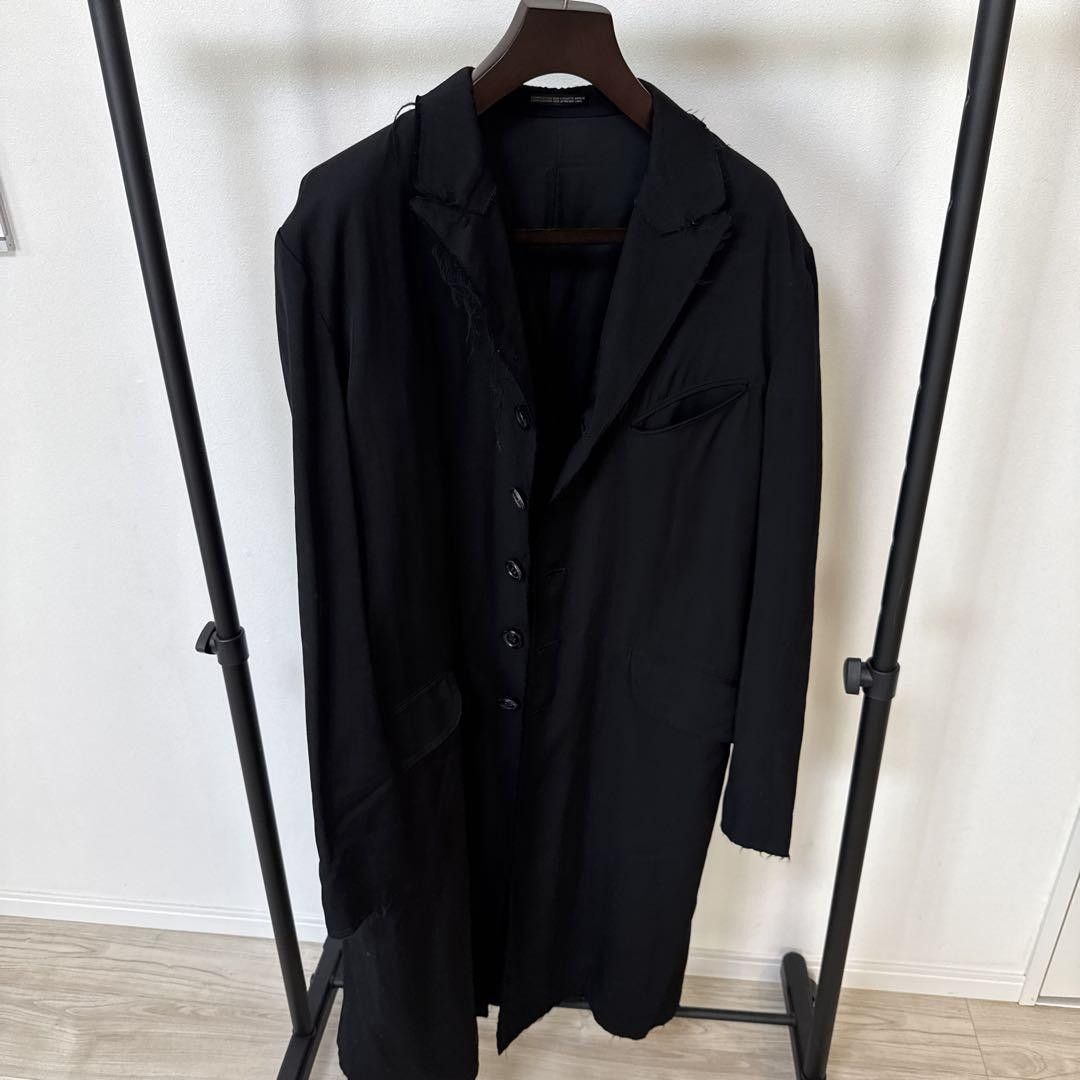 Yohji Yamamoto yohji yamamoto pour homme raw-cut wool gabardine coat Size US L / EU 52-54 / 3 - 1 Thumbnail
