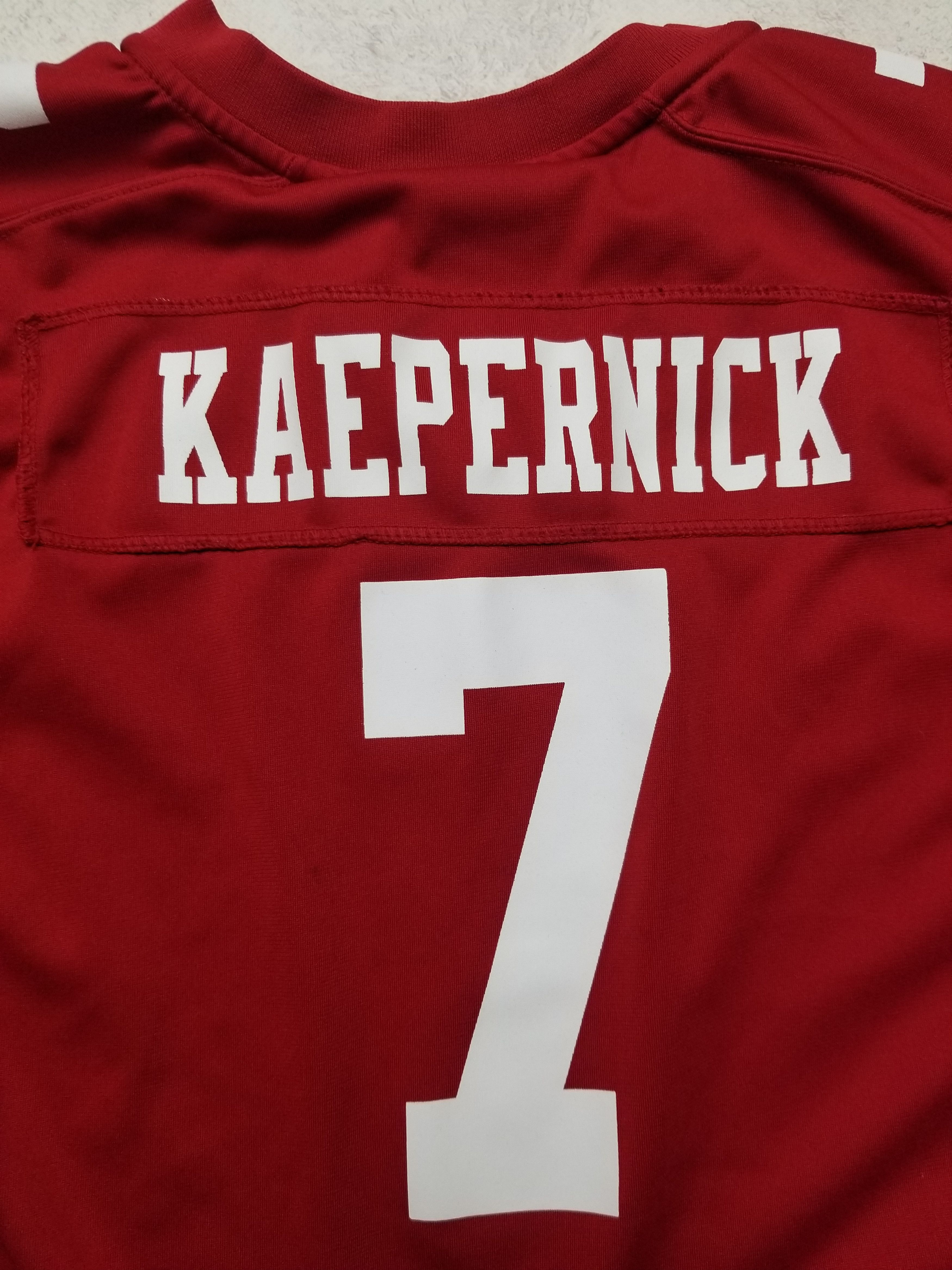 Nike Colin Kaepernick San Francisco 49ers NFL Jersey Youth XL Size US XS / EU 42 / 0 - 9 Thumbnail