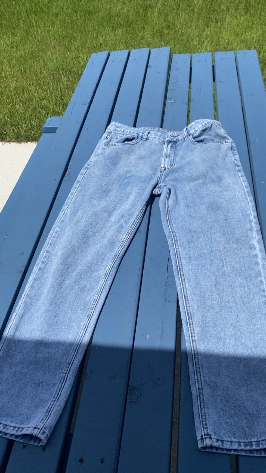 Other Mens plain blue jeans Size US 32 / EU 48 - 1 Thumbnail