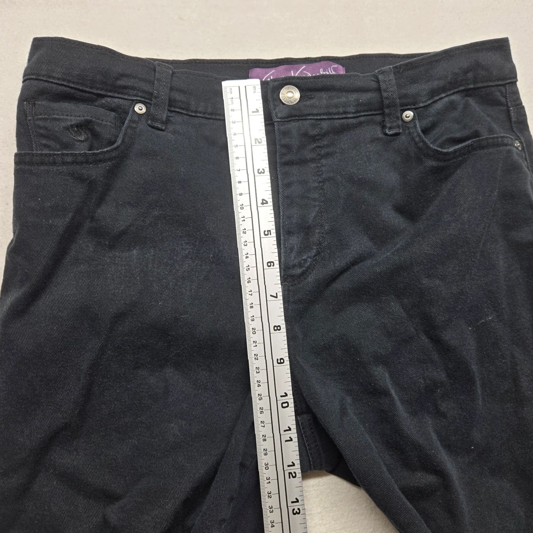 Gloria Vanderbilt Gloria Vanderbilt Amanda Mid Rise Stretch Jeans Women 10P Black Dark Wash Size 32" / US 10 / IT 46 - 5 Thumbnail