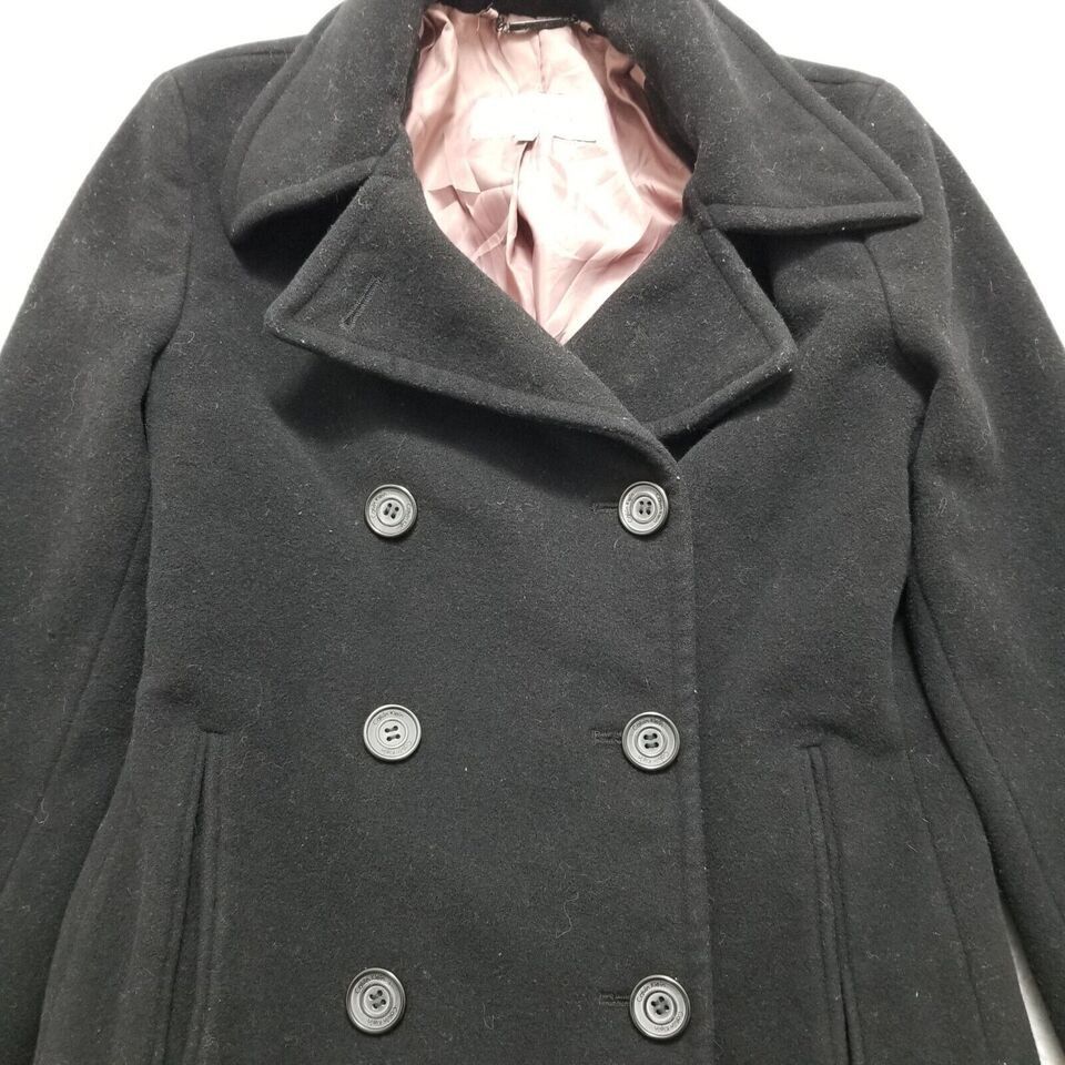 Calvin Klein Calvin Klein Coat Womens 2P Pockets Buttons Wool Jacket Size ONE SIZE - 4 Thumbnail