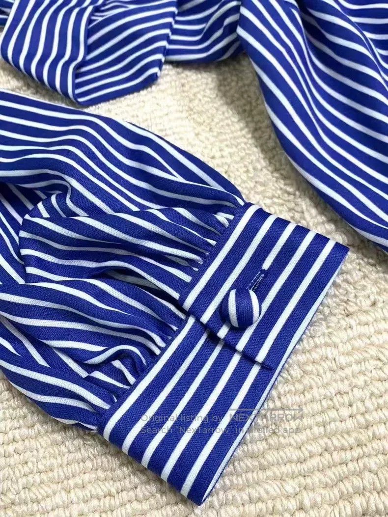 Balenciaga Balenciaga Color Block Striped Long Sleeve Shirt Size XS / US 0-2 / IT 36-38 - 8 Thumbnail