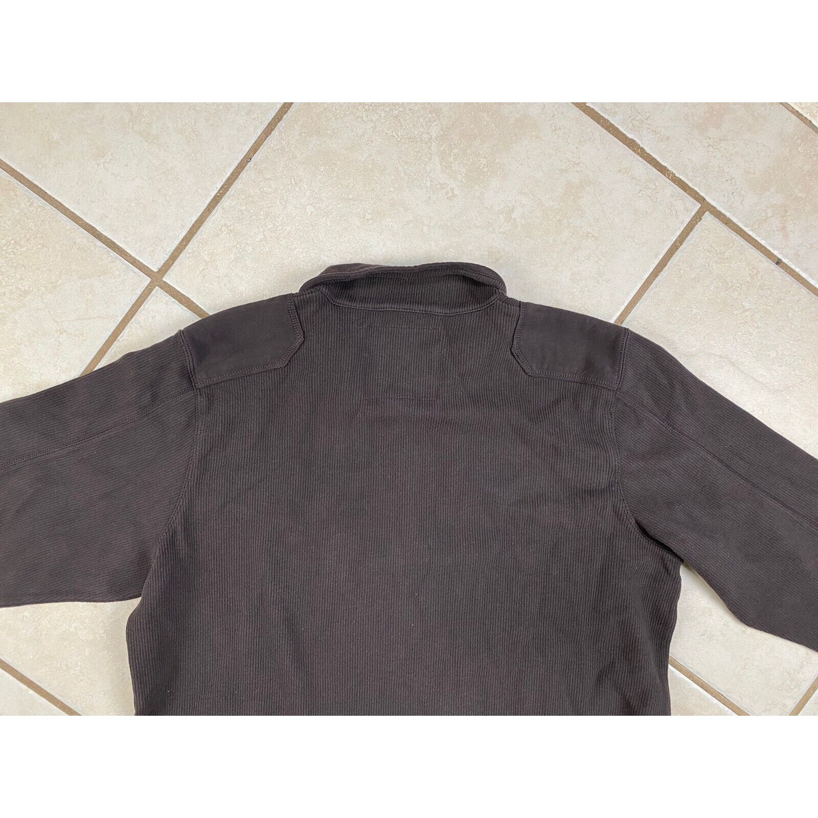 Eddie Bauer NWT Eddie Bauer 1/4 Quarter Zip Brown Sweater Ribbed Cotton Size US L / EU 52-54 / 3 - 10 Thumbnail