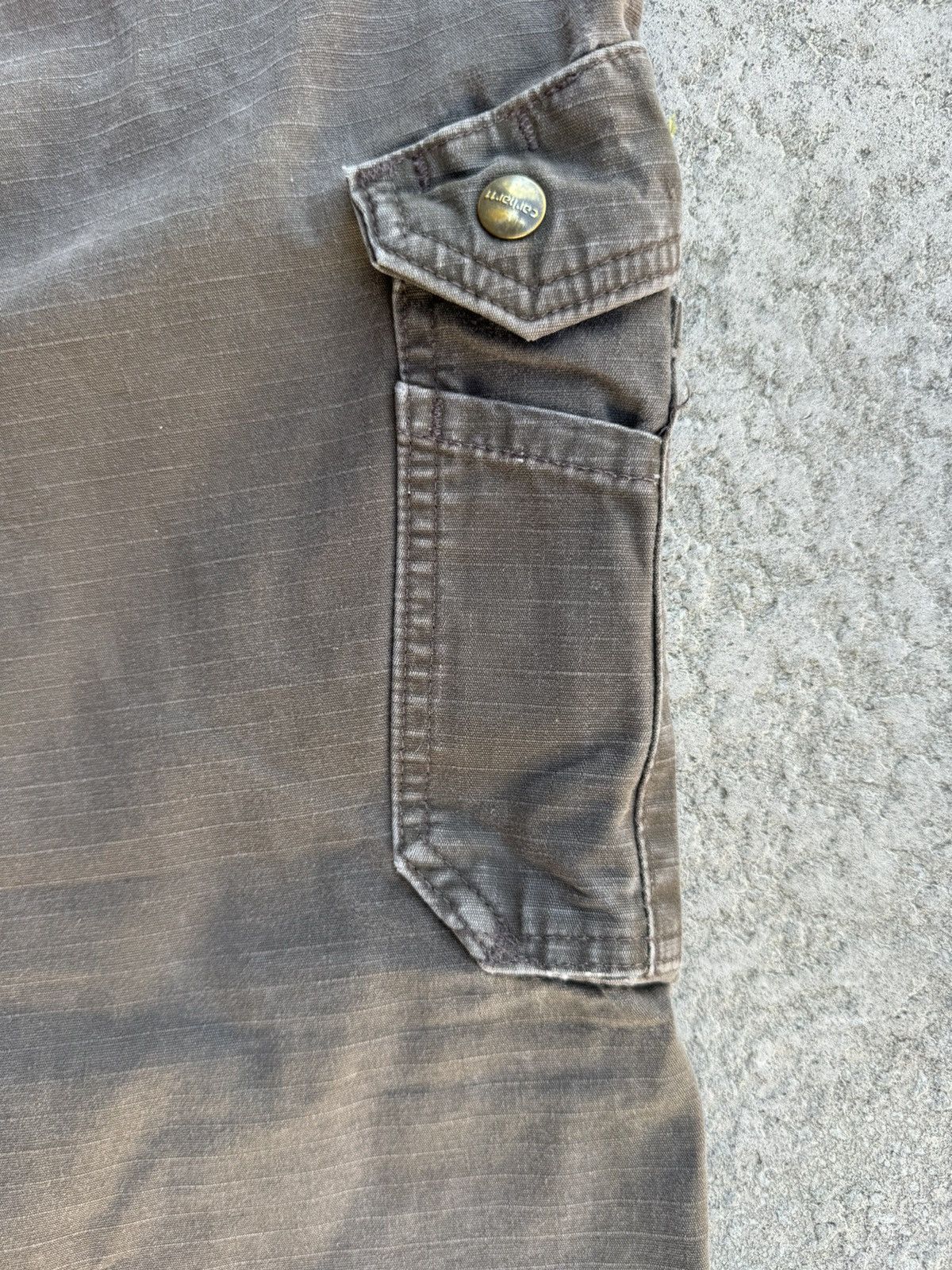 Carhartt × Vintage Vintage Carhartt B342 Green Double Knee Cargos Size US 33 - 10 Thumbnail