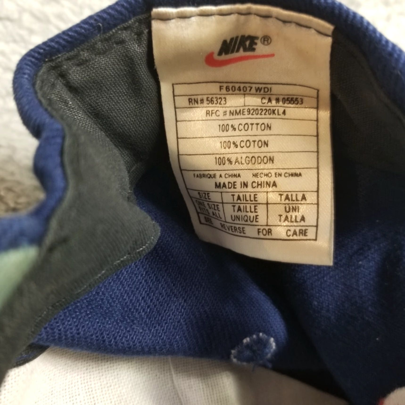 Nike VINTAGE 90s Nike Snapback Hat Cap Blue Adjustable Swoosh Mens Size ONE SIZE - 4 Thumbnail